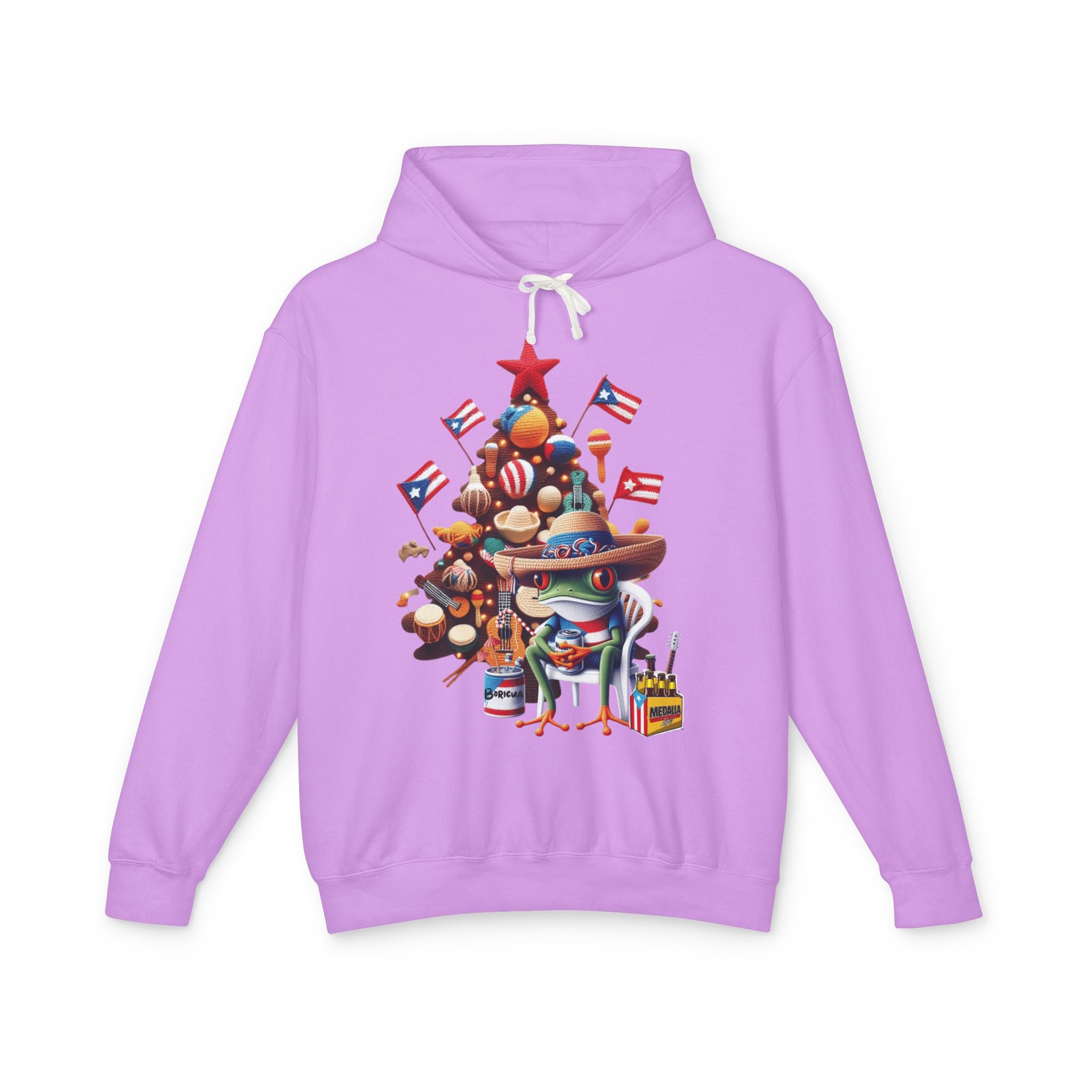 Puerto Rico Navidades Holiday Fiesta Hoodie — Puerto Rican Christmas Tree Graphic Sweatshirt
