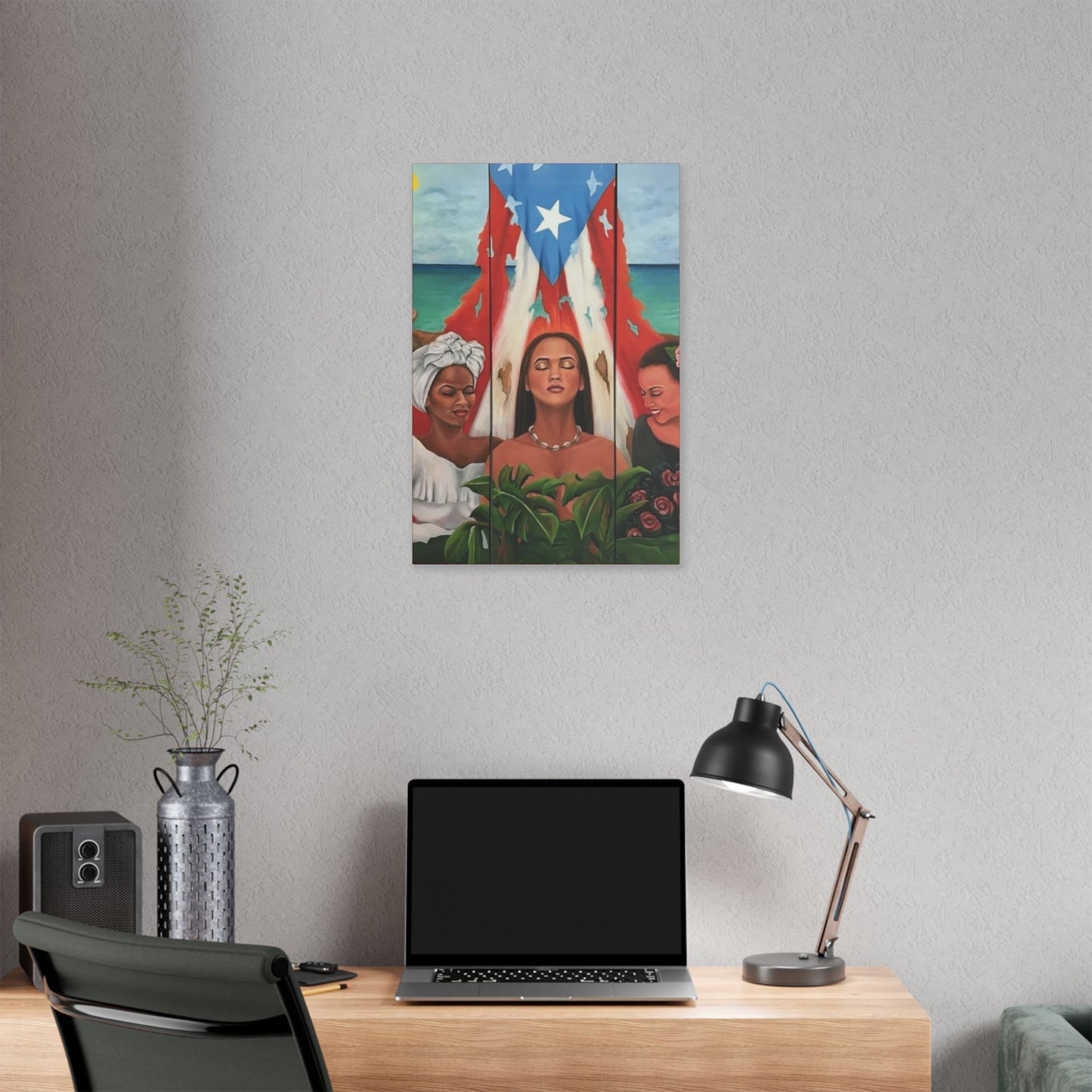 Capturing the Heart and Soul of Puerto Rican Art, Ethnic Canvas Print, Gift for Art Lovers, Beach-Themed Artwork