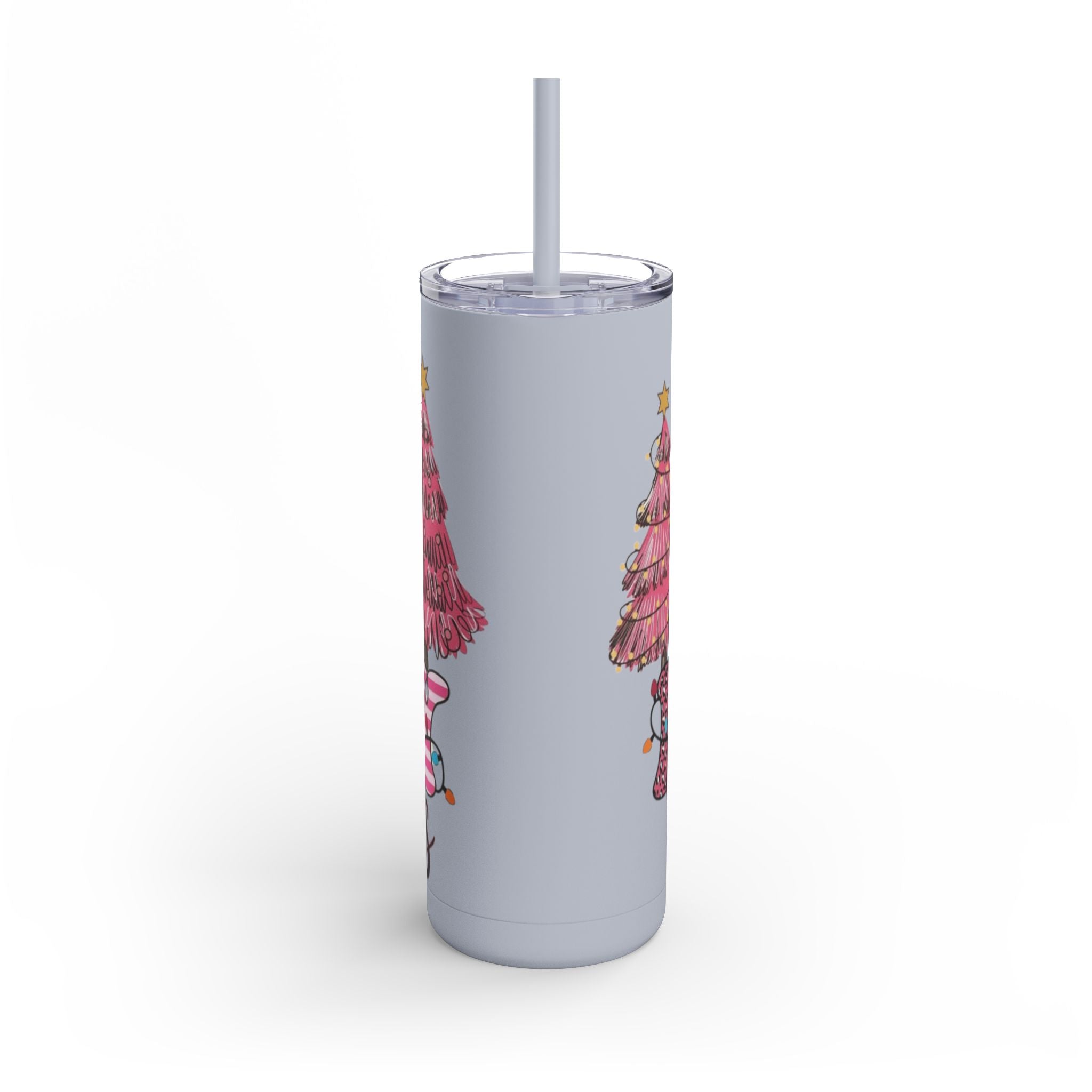 Christmas Tree Tumbler - 20oz Skinny Matte Drinkware Christmas gift mug