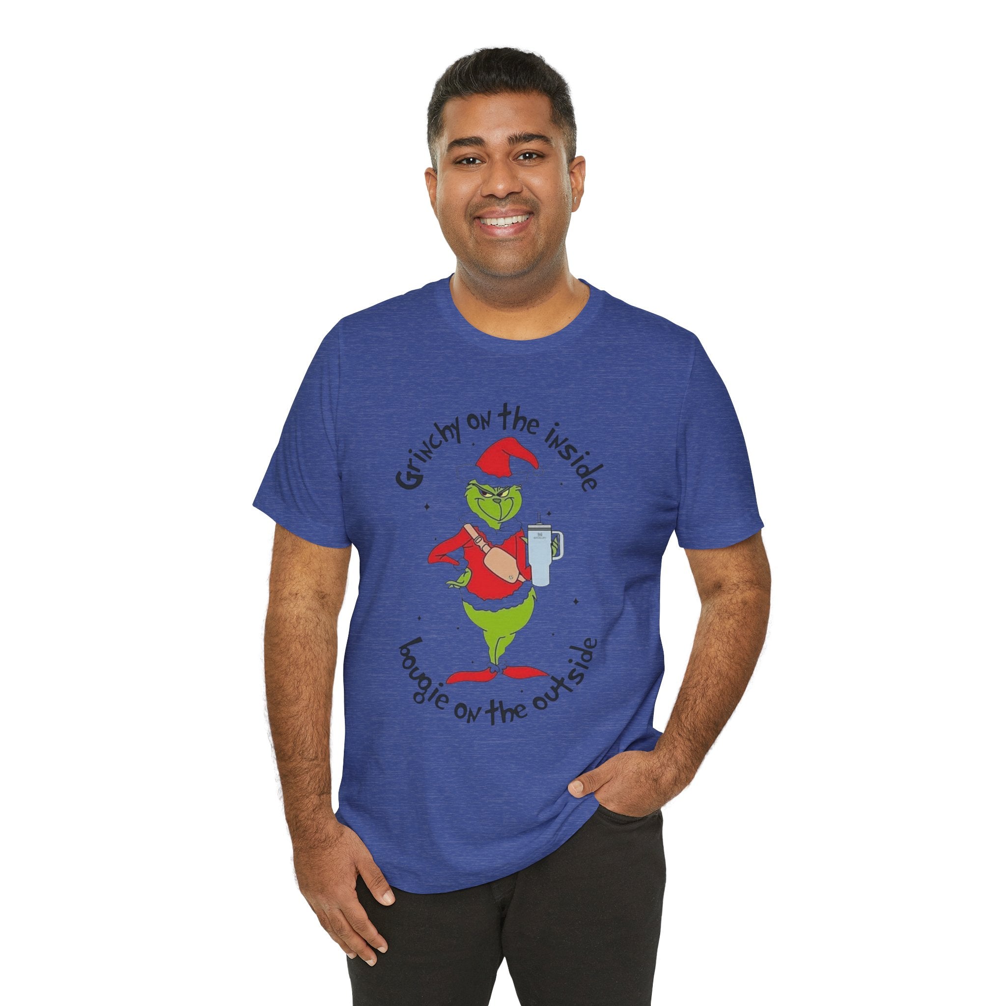 Grinch-Inspired Holiday Tee: 'Grinchy on the Inside, Boogie on the Outside'