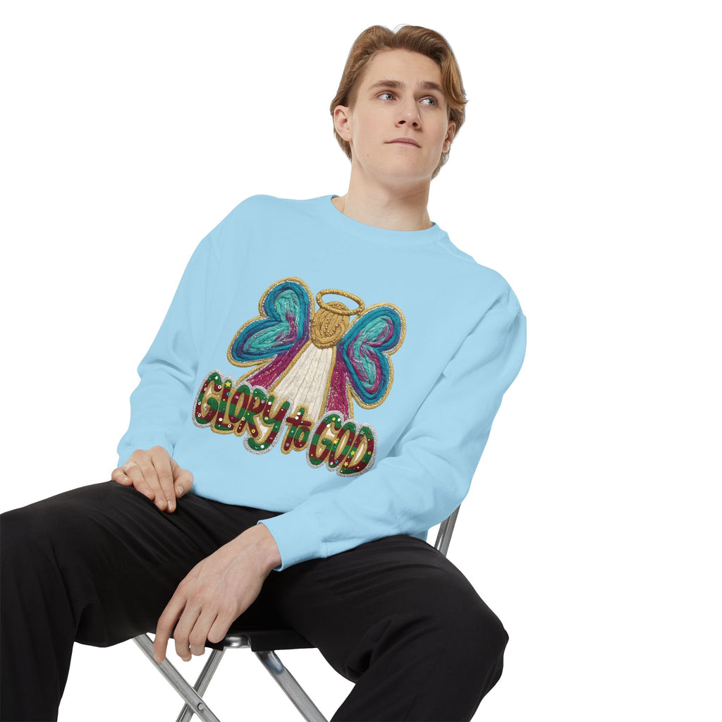 Glory to God Angel Sweatshirt Christmas Holiday Collection  Festive T-Shirt & Sweater