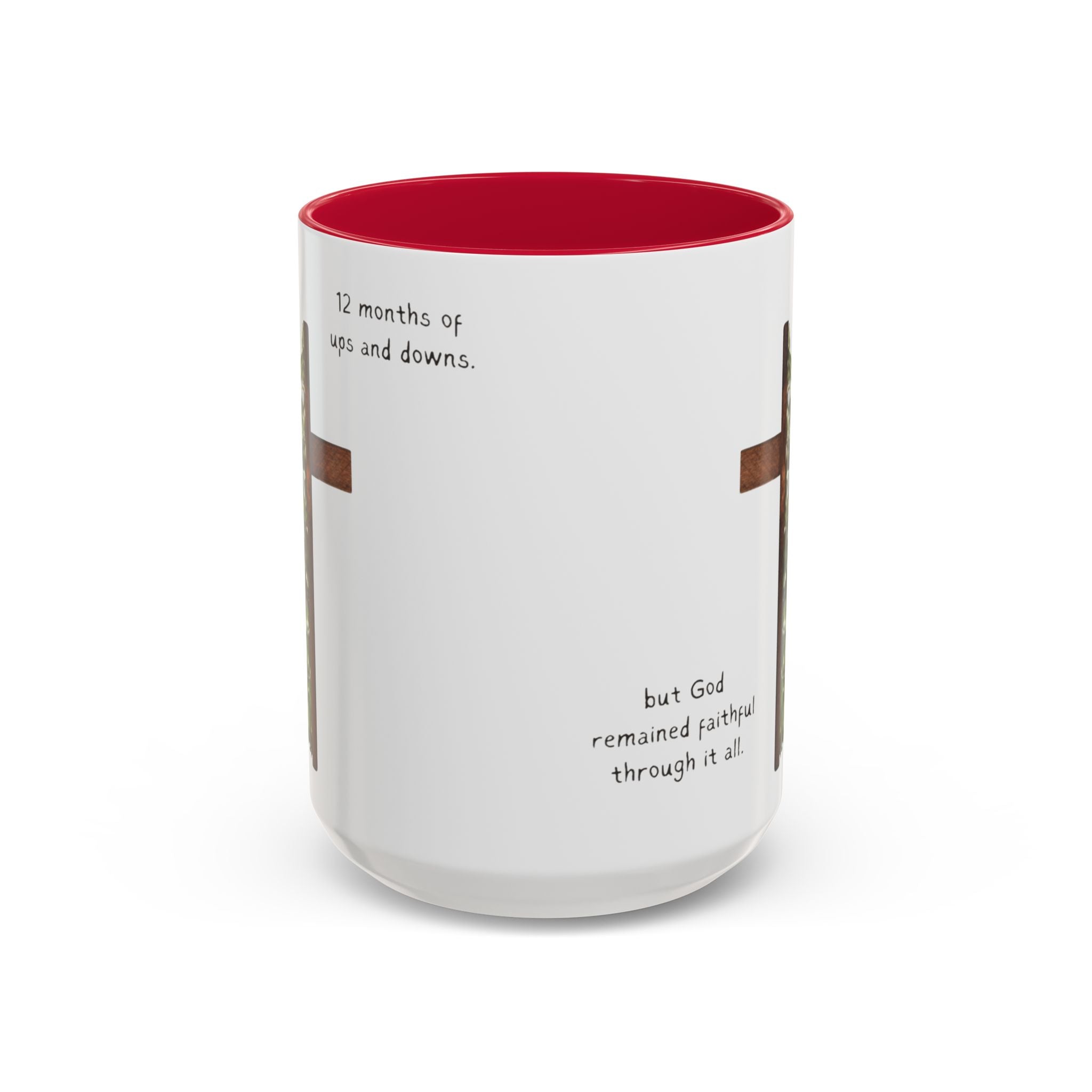 Christian Cross & Pine Tree Mug — Faith Reminder Coffee Cup (11oz/15oz)