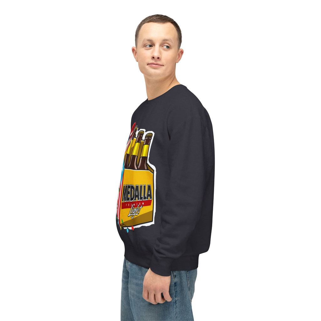 Medalla Light Puerto Rican Holiday Sweatshirt  Navidad Boricua Crewneck Puerto Rico Navidade