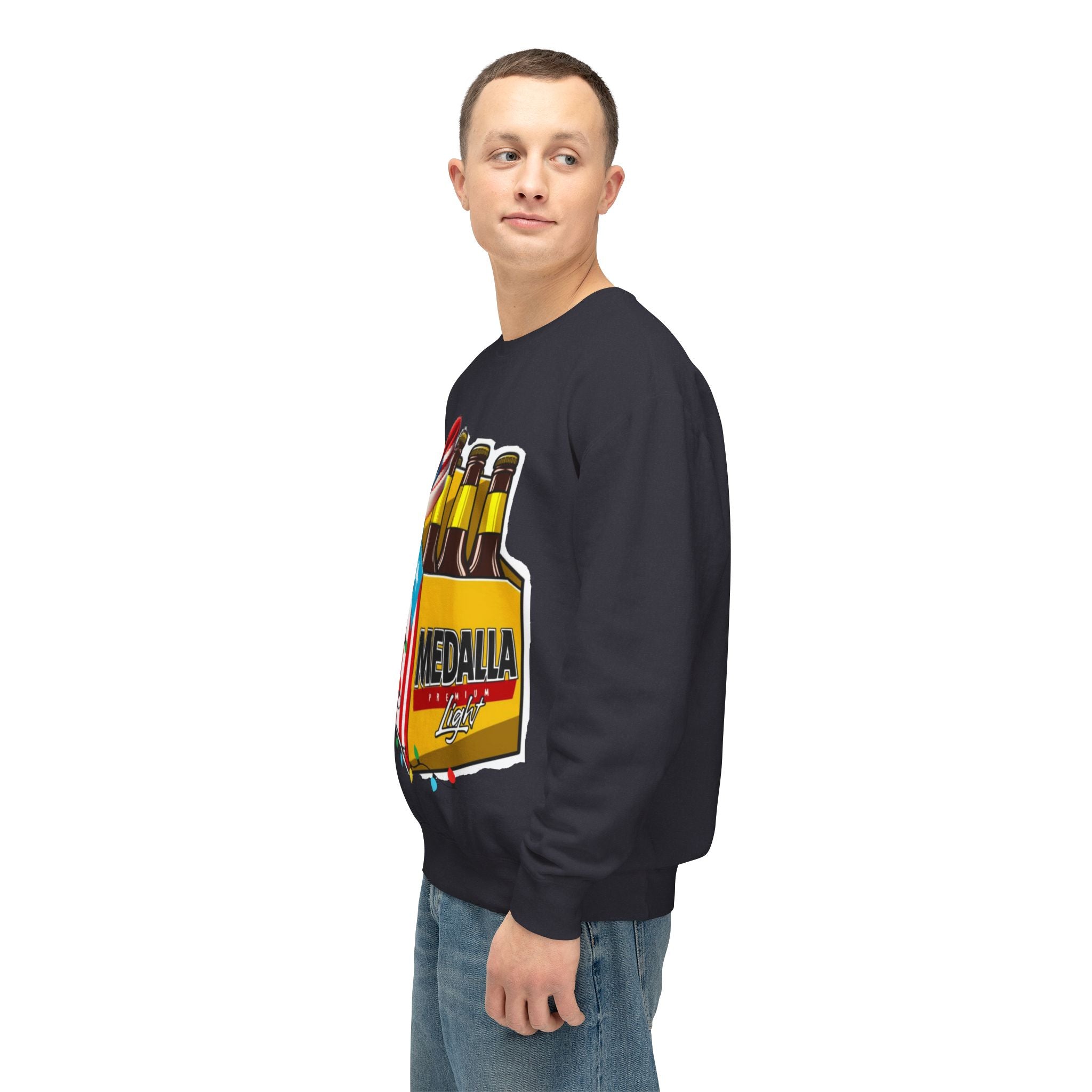 Medalla Light Puerto Rican Holiday Sweatshirt  Navidad Boricua Crewneck Puerto Rico Navidade