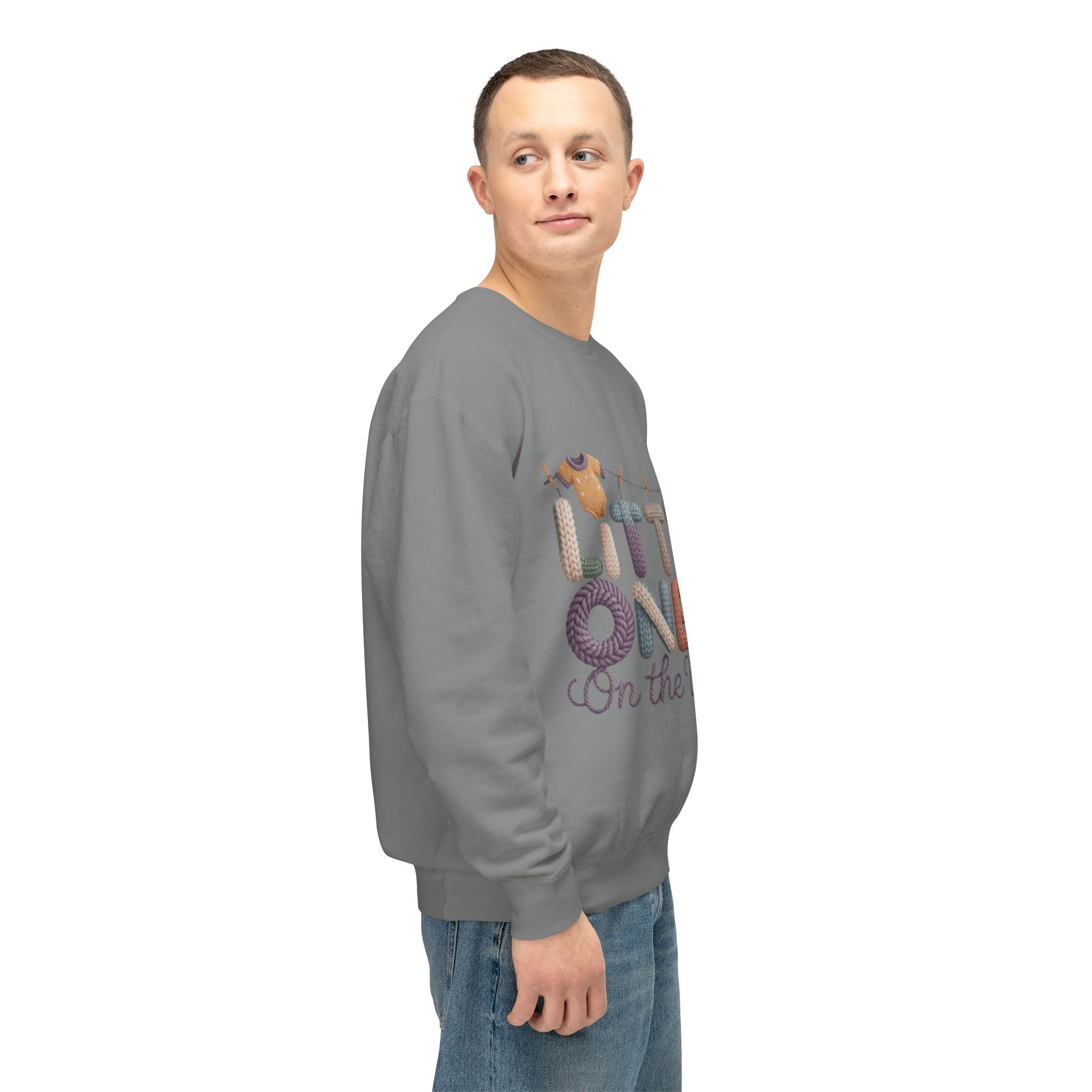 Little One On The Way Sweatshirt  Cute Baby Shower Announcement Crewneck