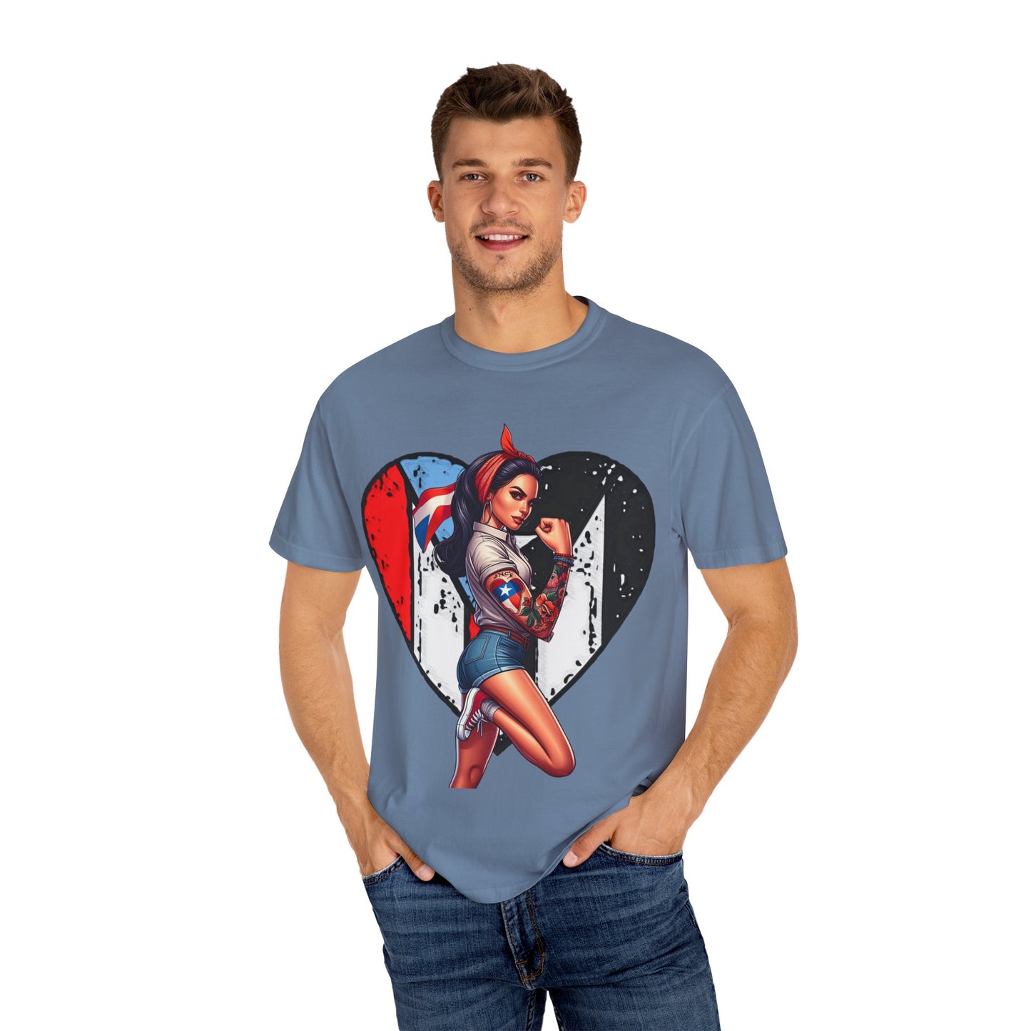 Puerto Rico Mi Amor Journal of Heritage & Heart Unisex Garment-Dyed T-shirt
