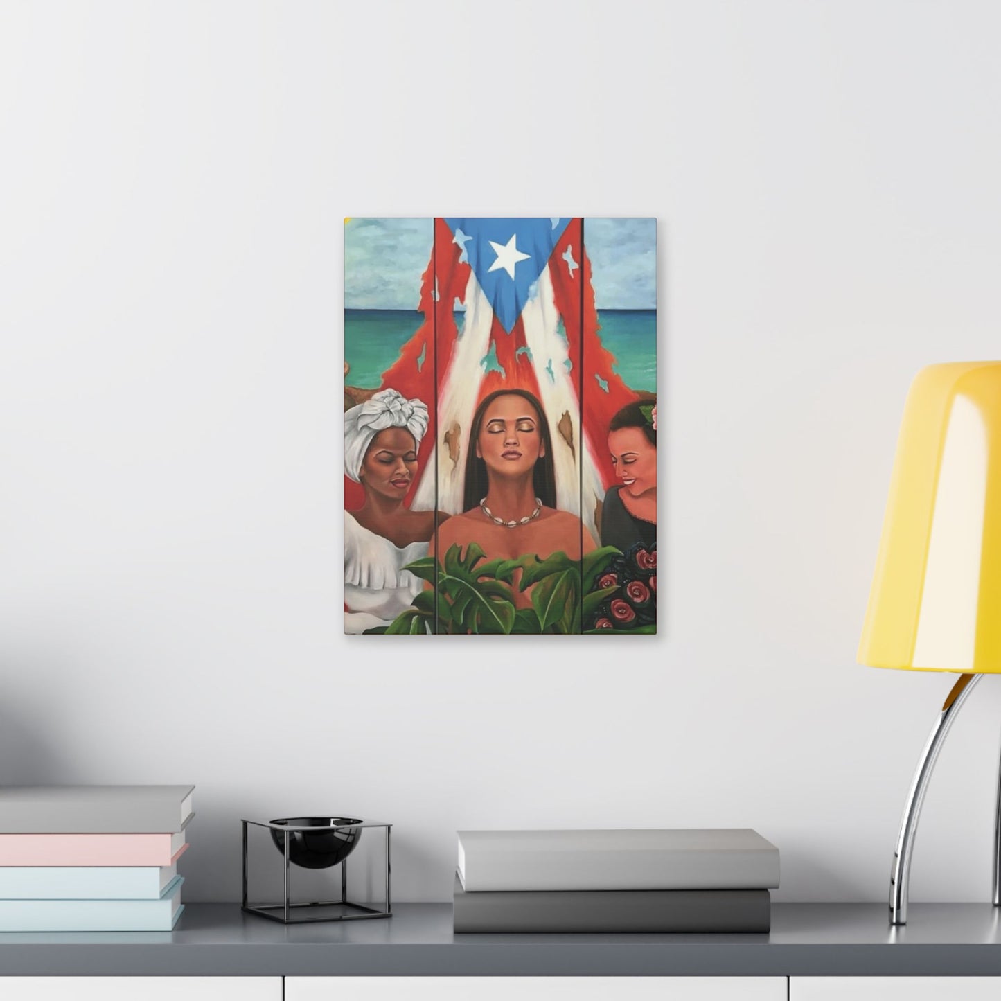 Capturing the Heart and Soul of Puerto Rican Art, Ethnic Canvas Print, Gift for Art Lovers, Beach-Themed Artwork