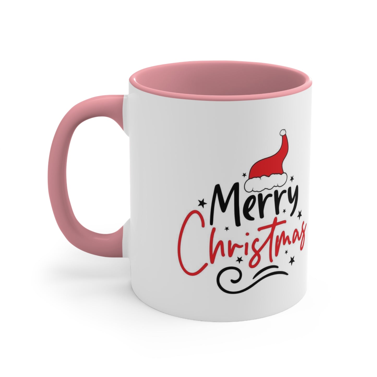 Merry Christmas Accent Mug - Festive Holiday Coffee Cup