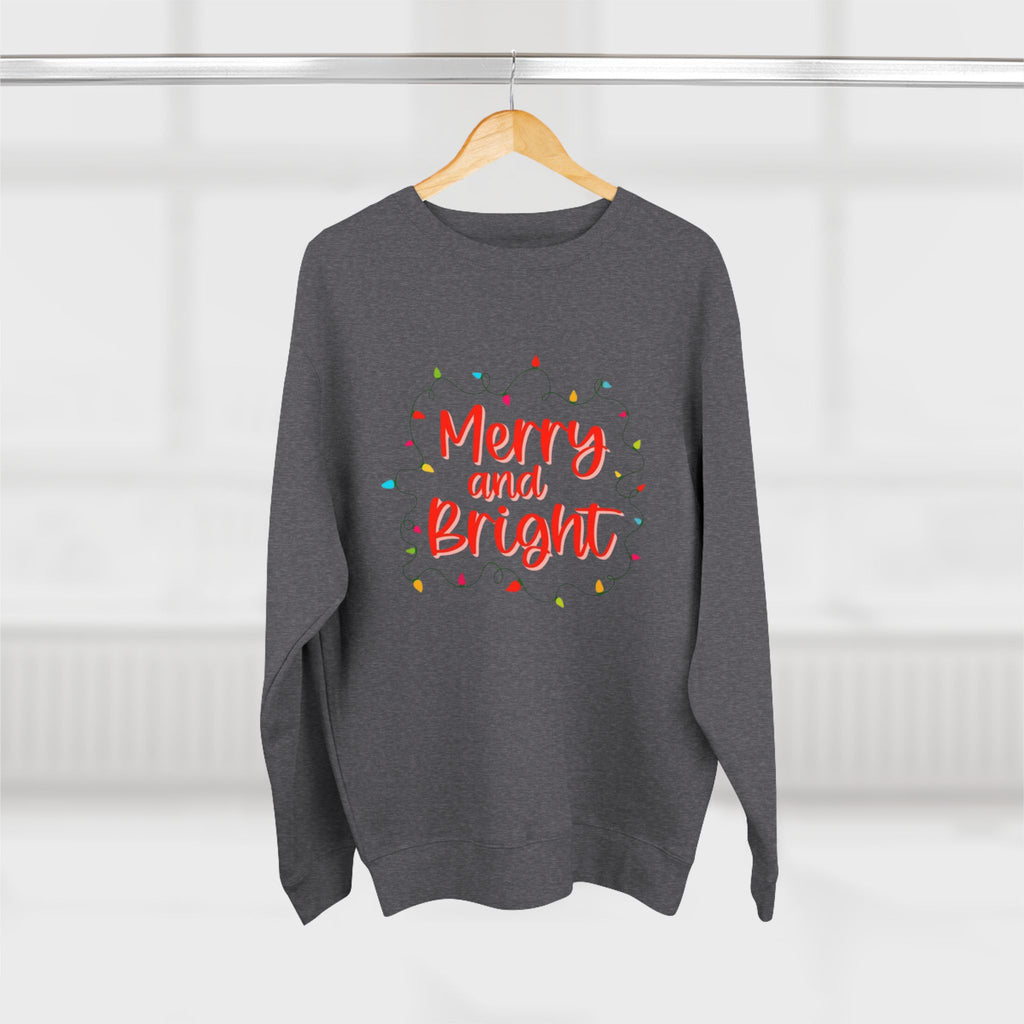 Christmas T-Shirts & Sweatshirts | Holiday Graphic Tees & Cozy Festive Wear Merry and Bright Crewneck Sweatshirt
