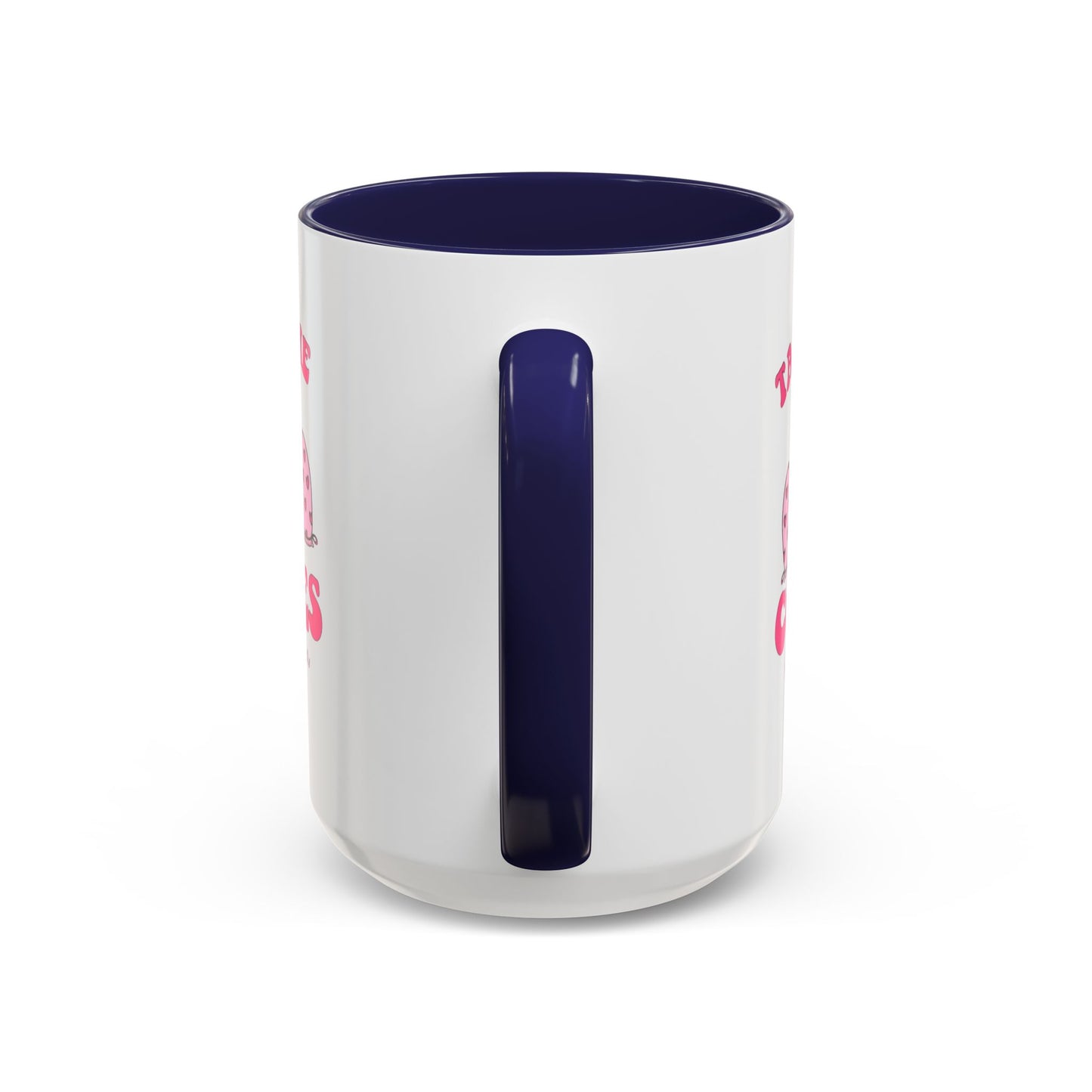 Accent Coffee Mug — "Taking the Cookies" Cute Pink Baking Design Coffee Cup for Fun Celebrations