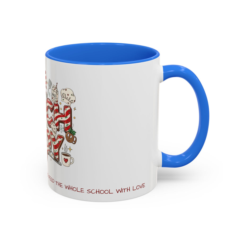 Lunch Lady Mug "Cafeteria Hero Who Feeds the Whole School With Love" | 11oz/15oz Gift  School Staff Christmas Mug Collection
