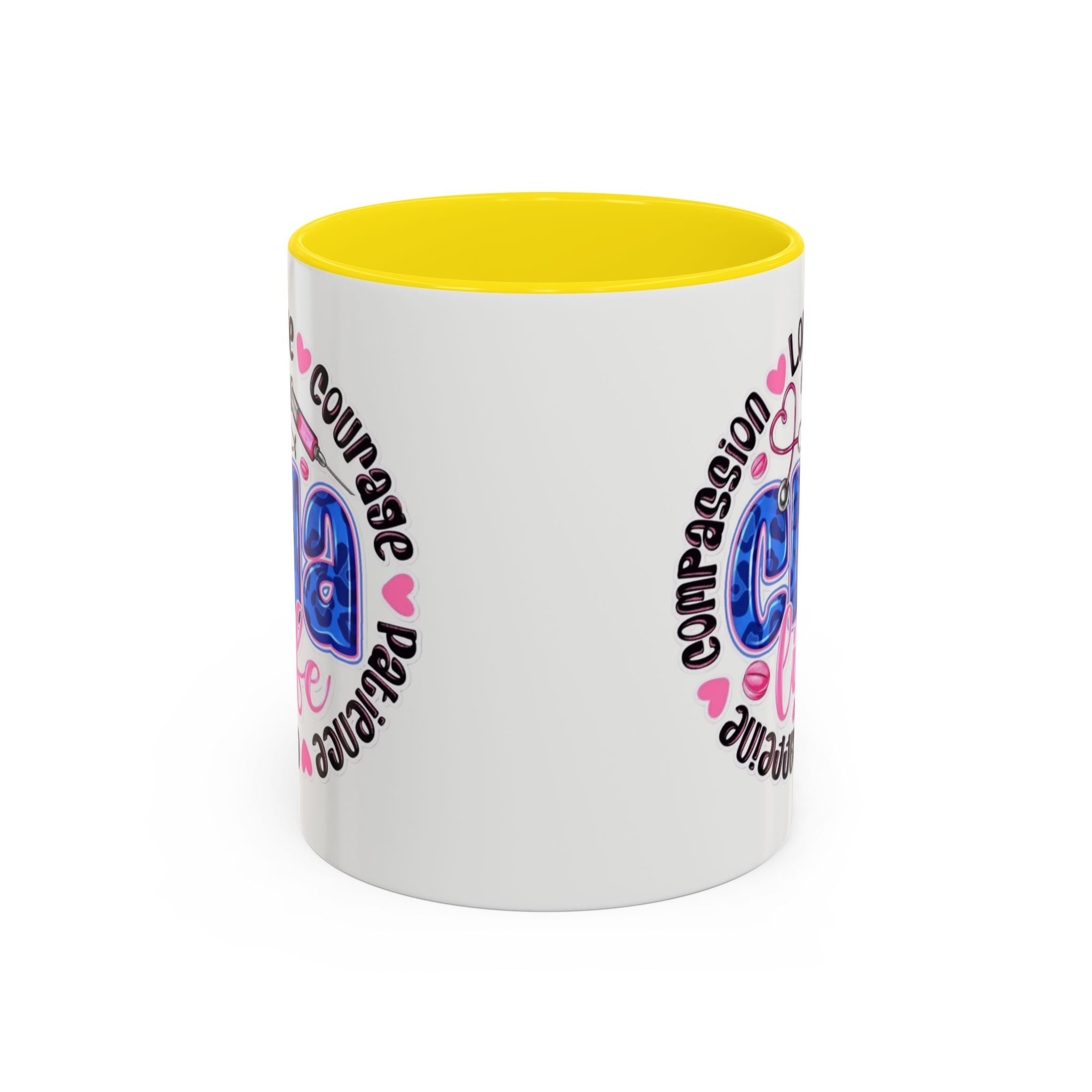 CNA Life Coffee Mug — Compassion, Courage & Patience Accent Mug (11/15oz) Medical Christmas Mug