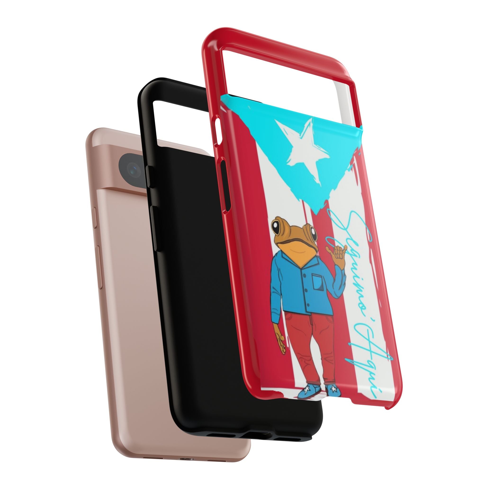 Puerto Rican Flag Frog Design ("Señorita Hops")Phone Case Isla del Encanto Phone Case – Puerto Rican Style