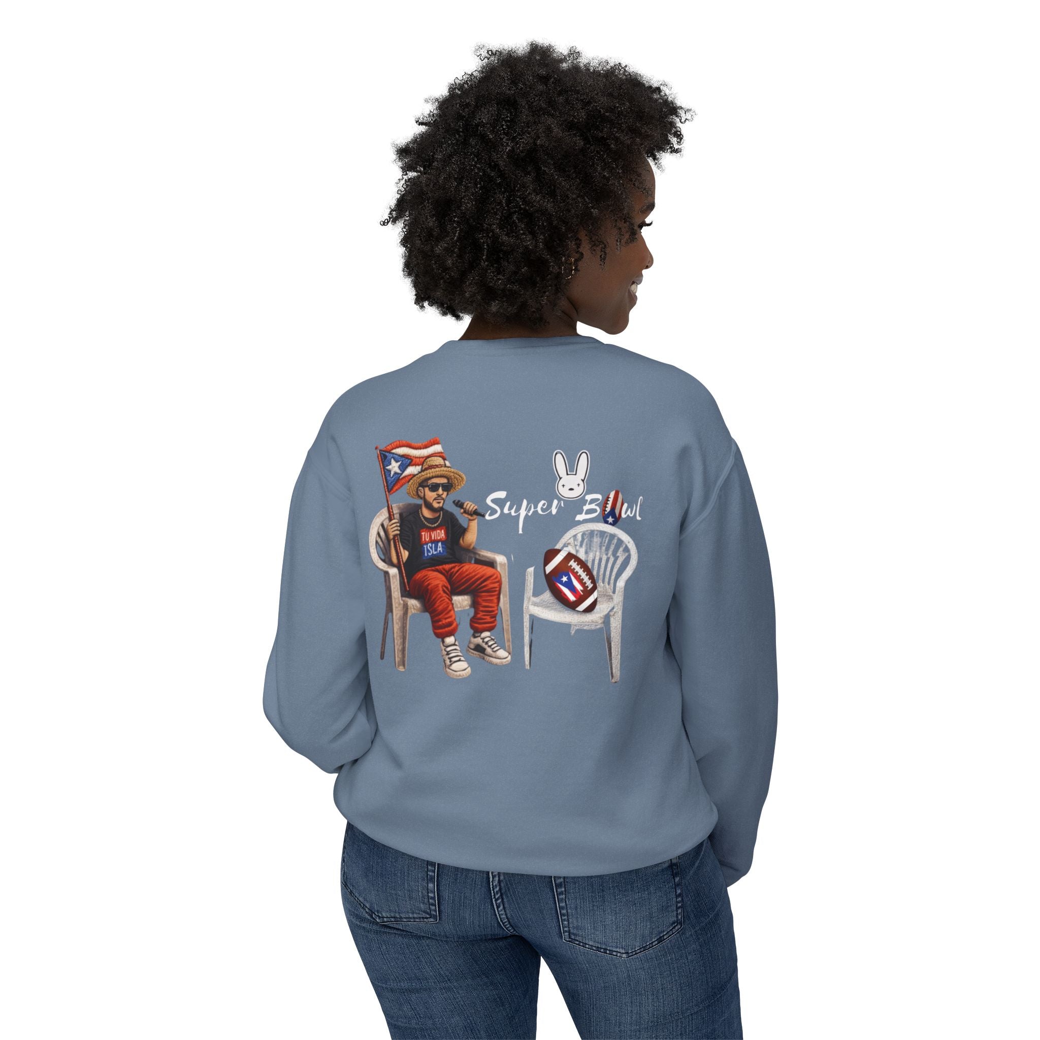 Benito Super Bowl 94 Puerto Rico Shirt Chair Vibes Crewneck Sweatshirt