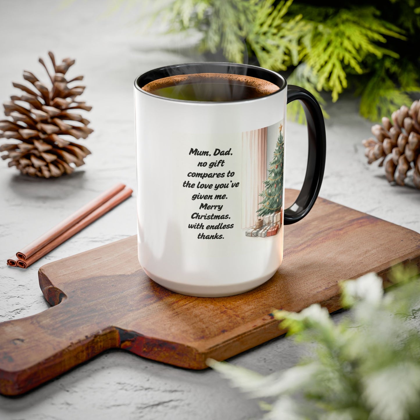 Christmas Mugs  Holiday Coffee Cups with Festive Quotes & Designs  Colorful 11oz & 15oz Coffee Cup with Heartfelt Message