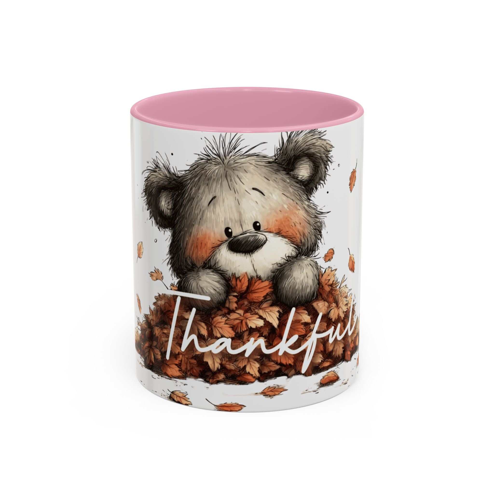 Thankful Bear Autumn Mug — Cute Fall Coffee Cup (11oz, 15oz)
