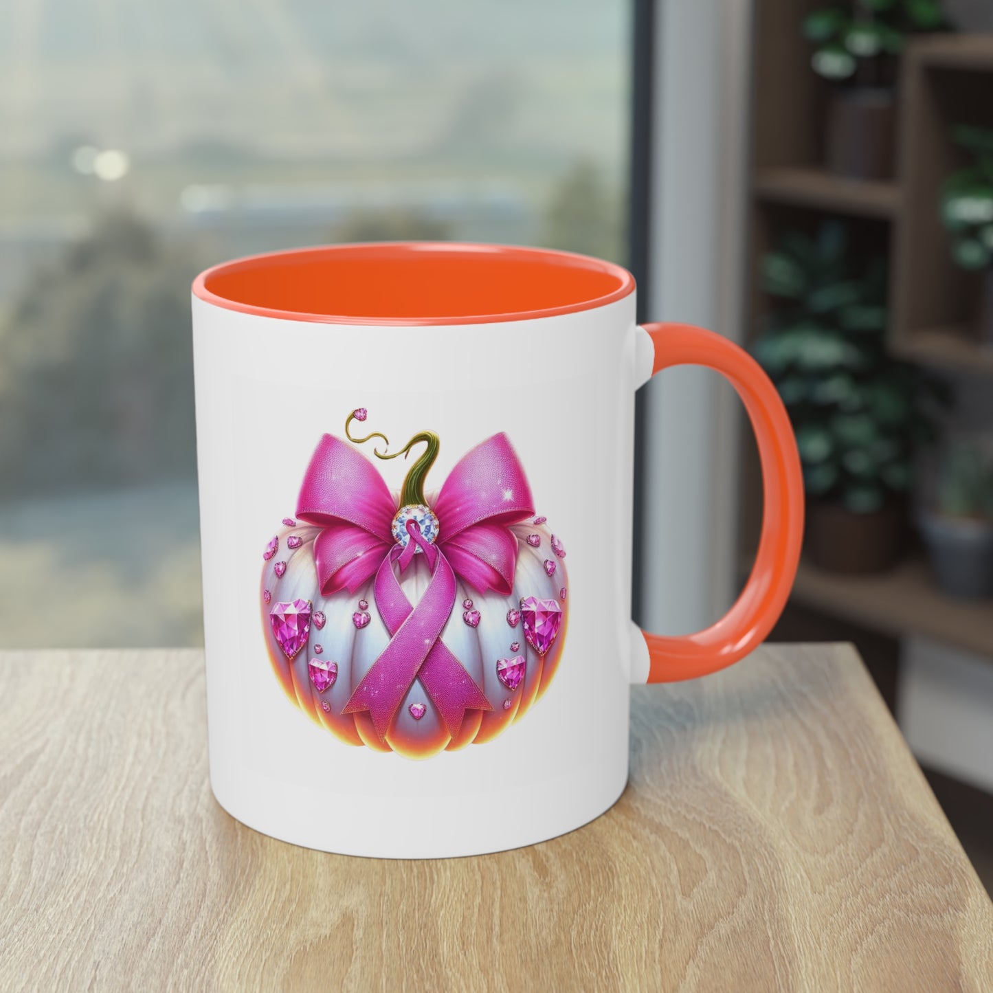 Vibrant Two-Tone Coffee Mug with Floral Design - Perfect Gift for Nature Lovers