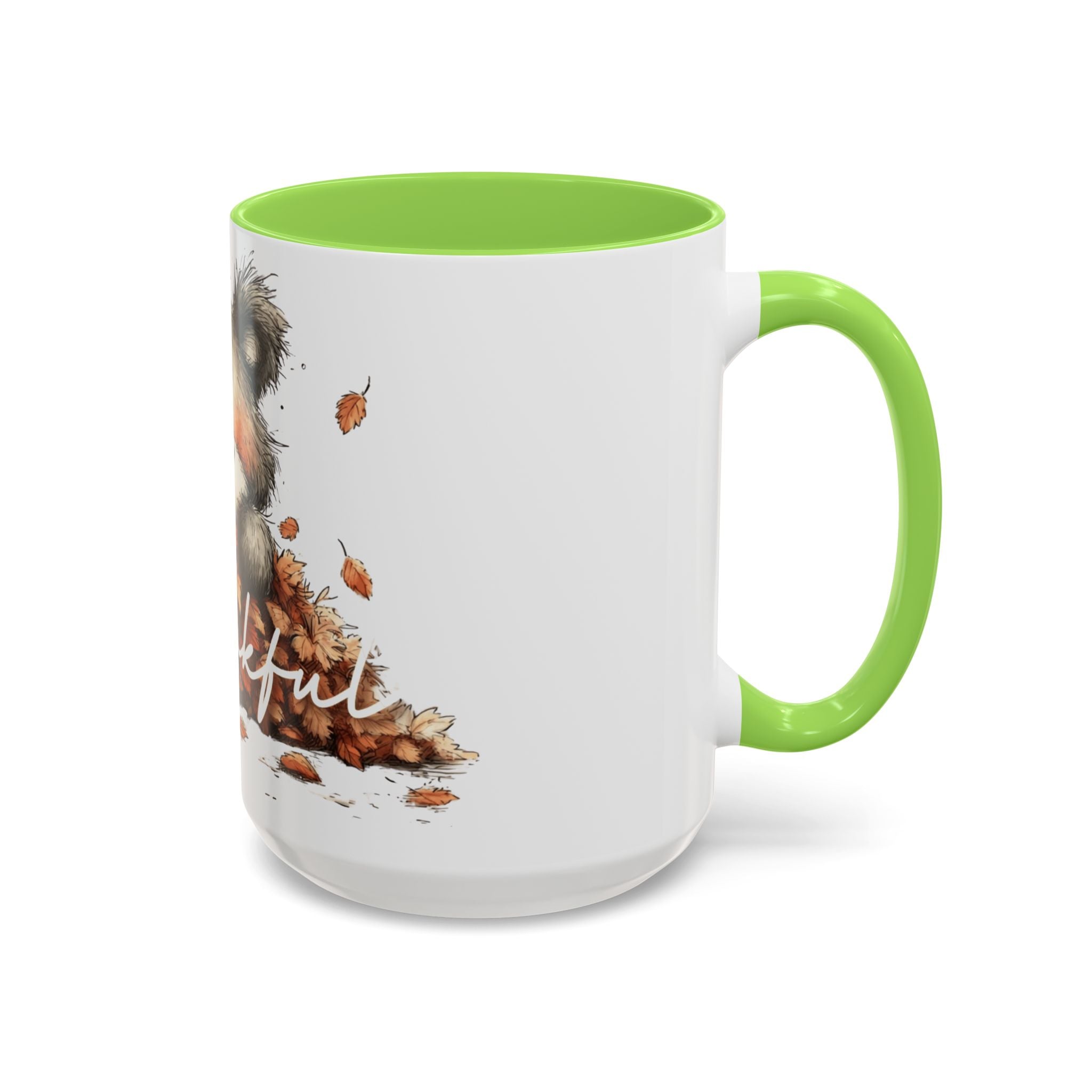 Thankful Bear Autumn Mug — Cute Fall Coffee Cup (11oz, 15oz)