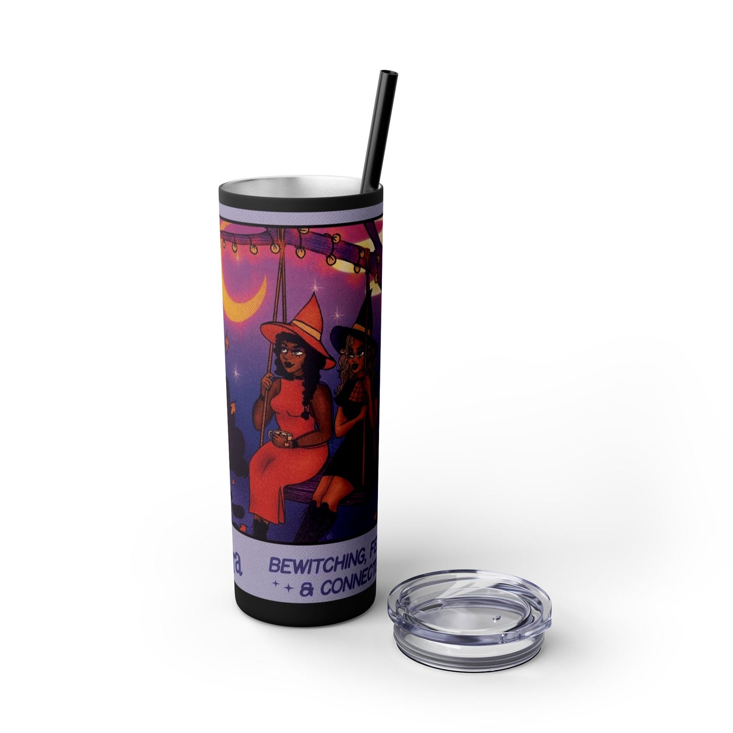 🎁 Spooky season gifts Enchanting Libra Skinny Tumbler with Straw | 20oz | Perfect for Halloween, Witchy Vibes, Astrology Lovers, Gift Idea, Custom Beverage Holder