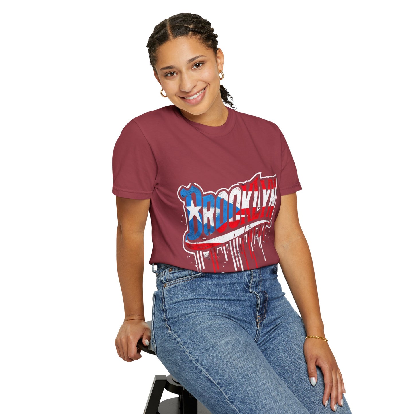 New York Meets Puerto Rico Brooklyn Style Unisex T-Shirt,  Streetwear Fashion