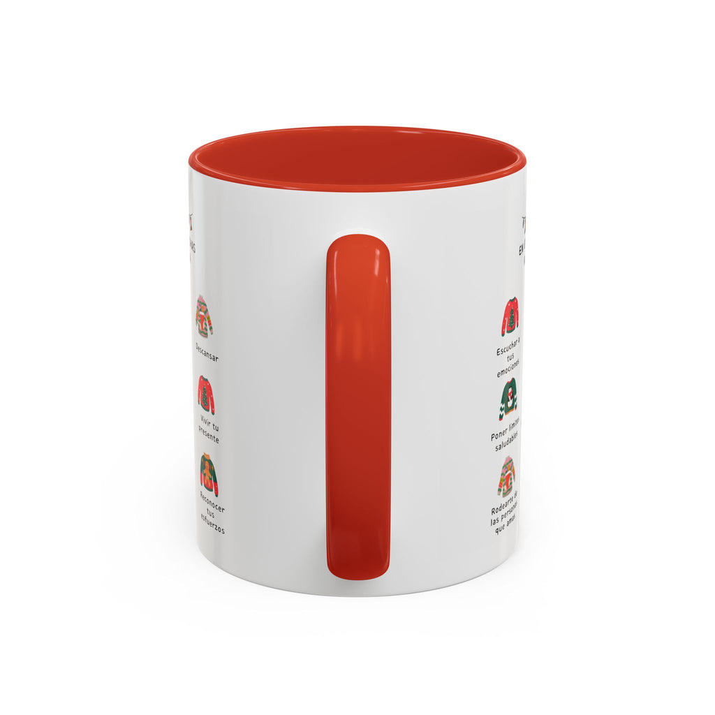 Coffee Mug — 'En Estas Fechas Recuerda' Holiday Sweater Reminder Accent Mug (11/15oz)