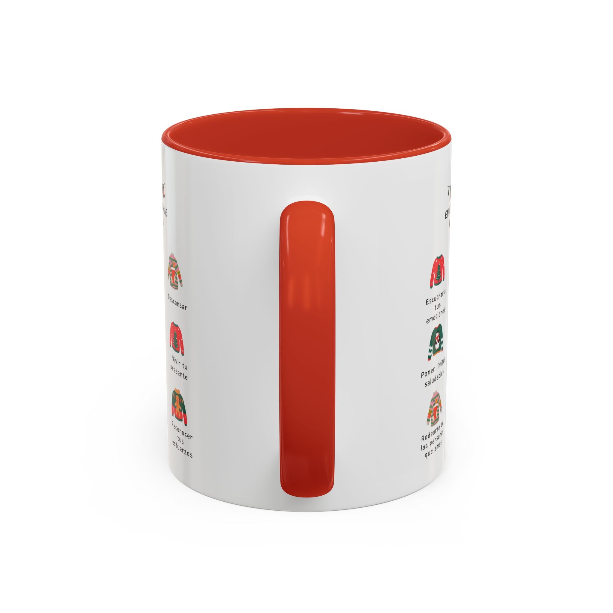 Coffee Mug — 'En Estas Fechas Recuerda' Holiday Sweater Reminder Accent Mug (11/15oz)