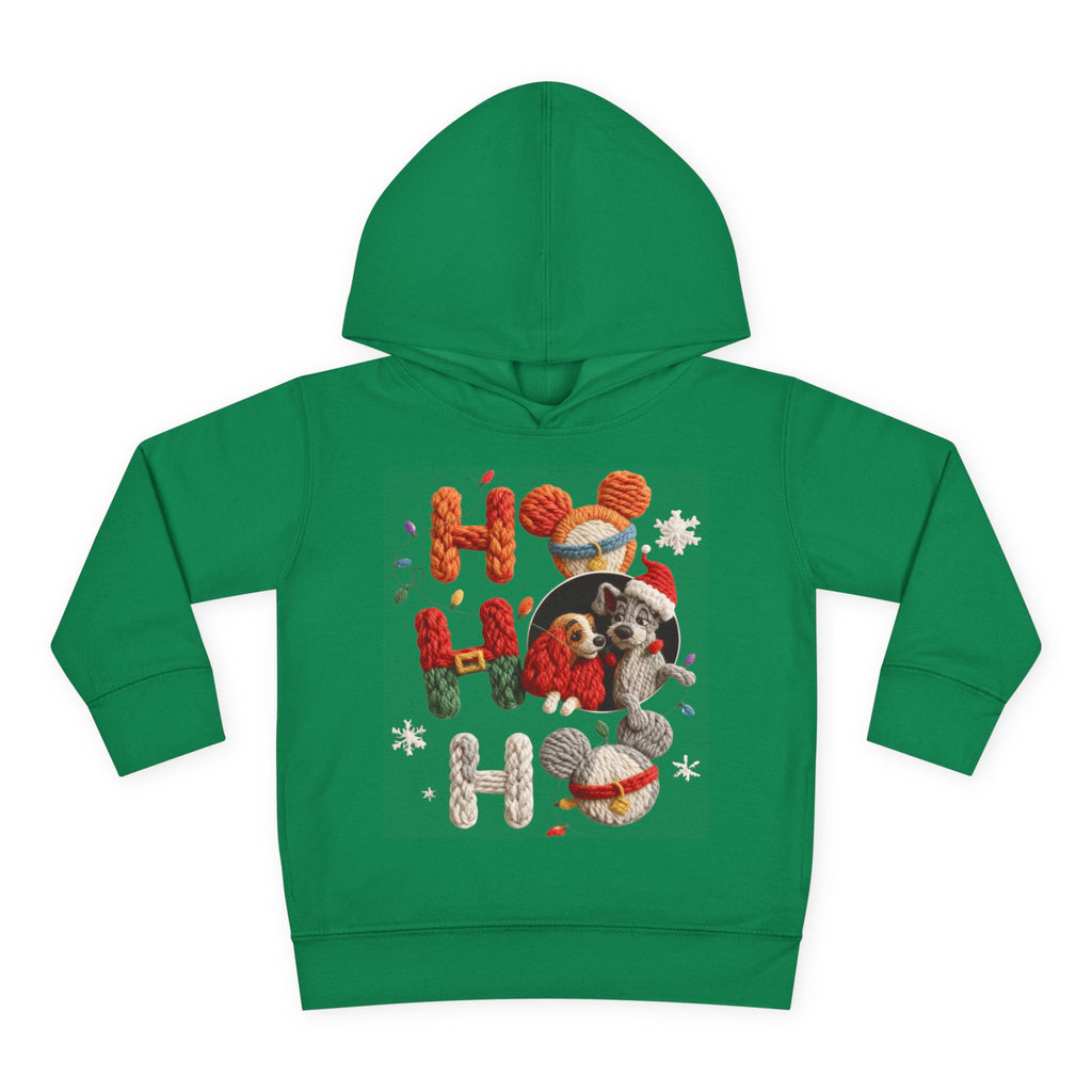 Toddler Hoodie "Ho Ho Ho" Festive Raccoon Christmas Pullover