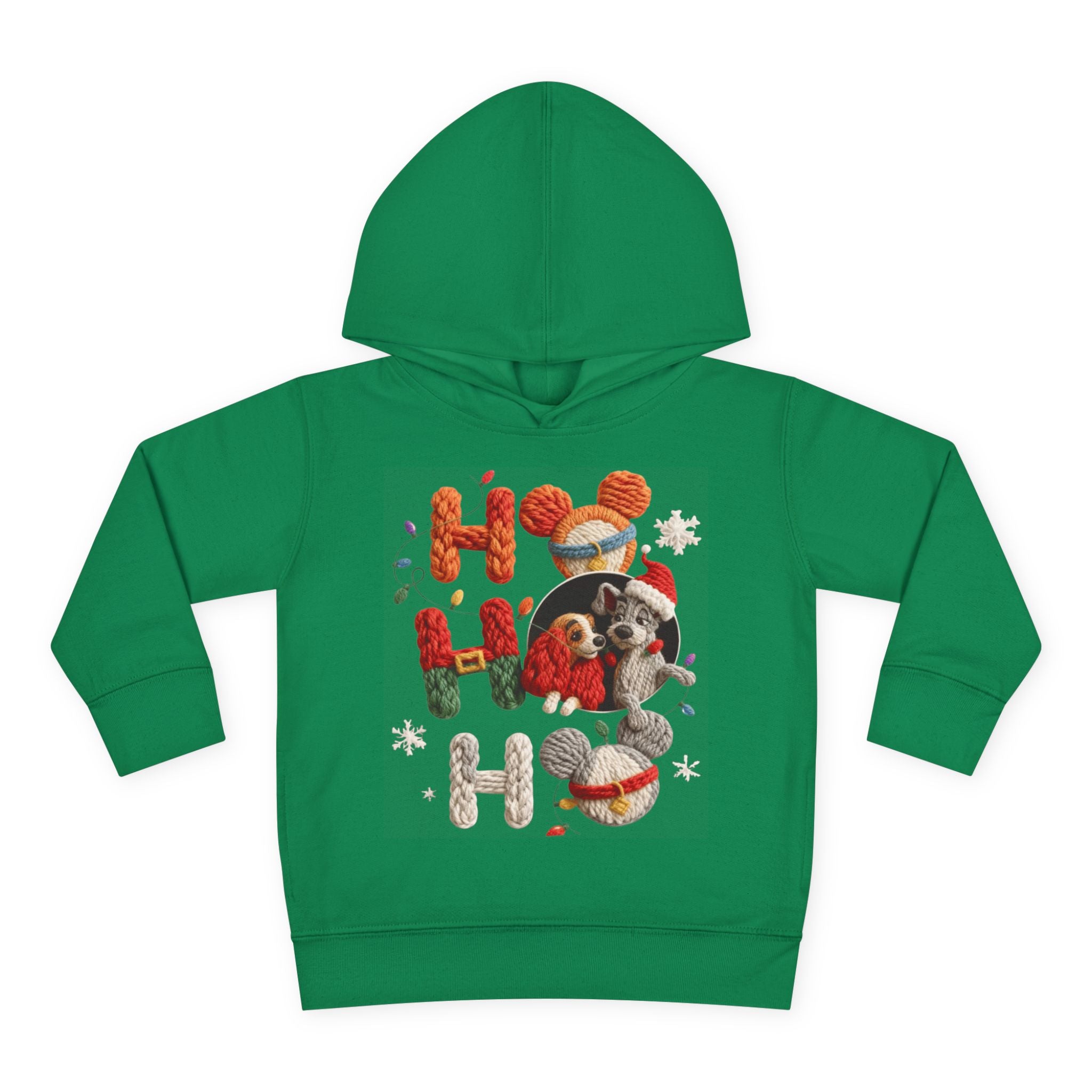 Toddler Hoodie "Ho Ho Ho" Festive Raccoon Christmas Pullover