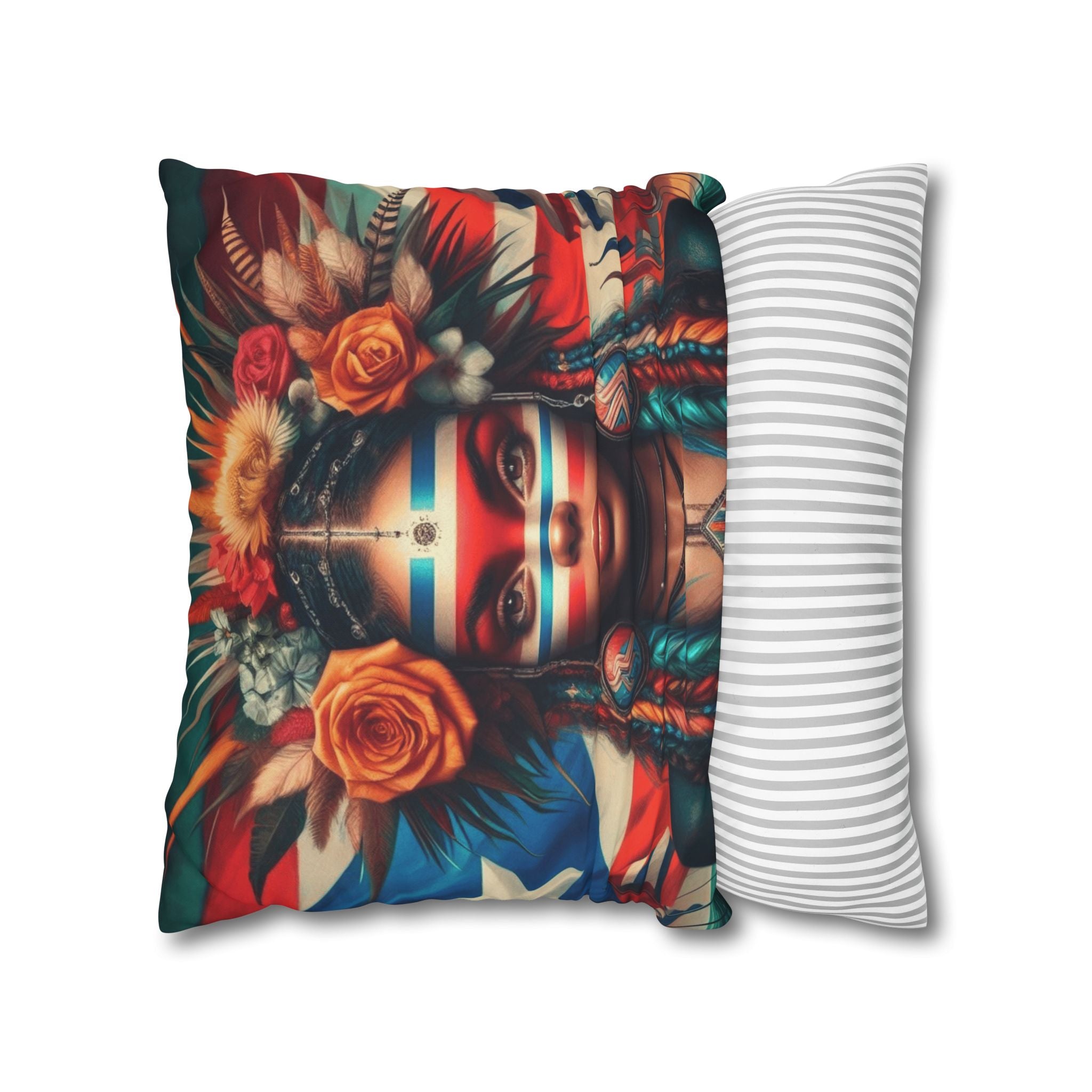 Tribal Goddess Decorative Pillow Puerto Rico Culture Pillow