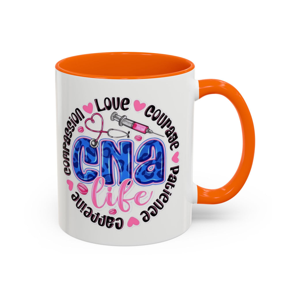 CNA Life Coffee Mug — Compassion, Courage & Patience Accent Mug (11/15oz) Medical Christmas Mug