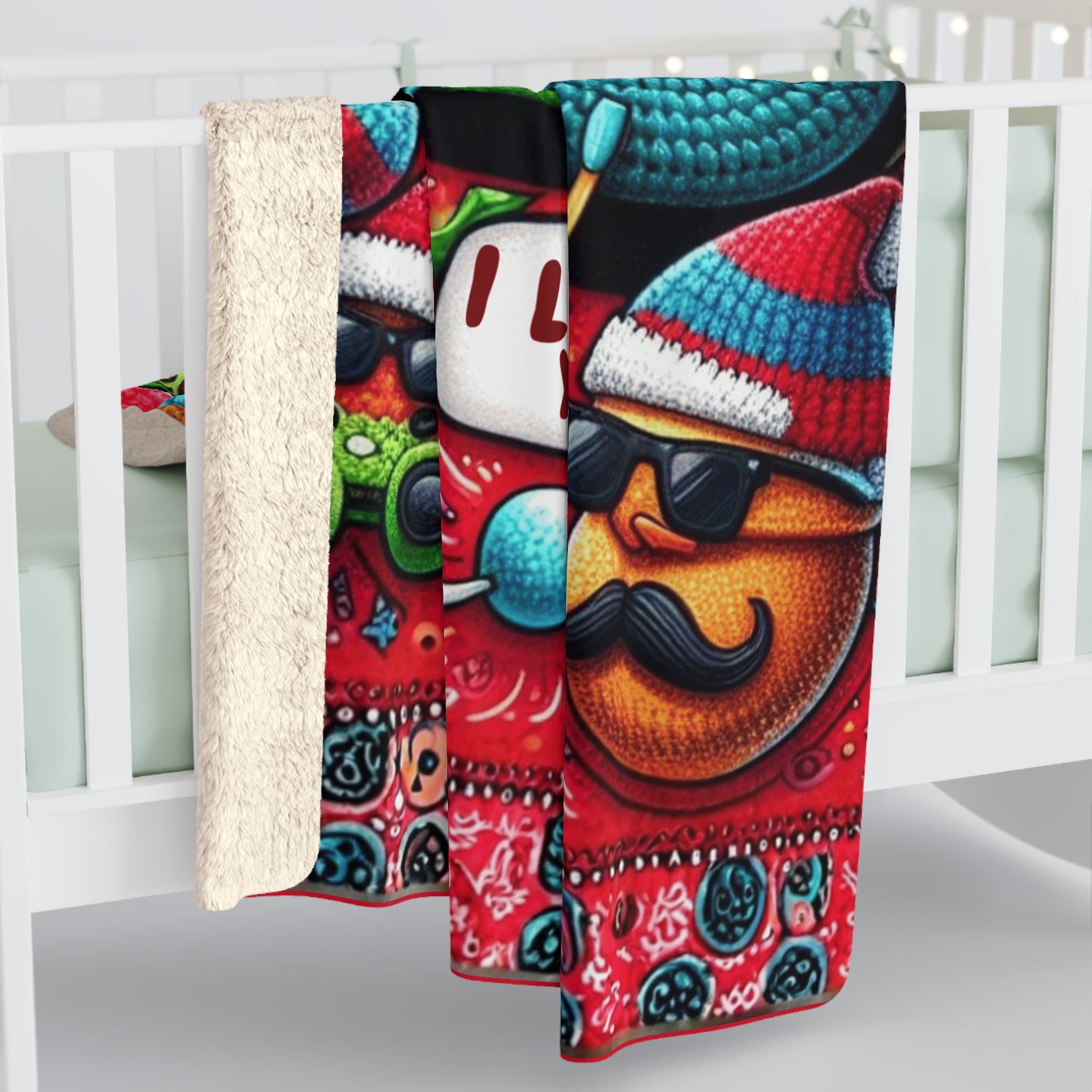 BRO Sherpa Fleece Blanket — Colorful 'I Love You' Cozy Gift for Brothers Holiday Christmas Blanket,
