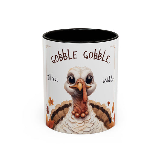 Mix cozy, aesthetic, and autumn-inspired sayings 🍁 Whimsical Thanksgiving Mug - Gobble Gobble Design