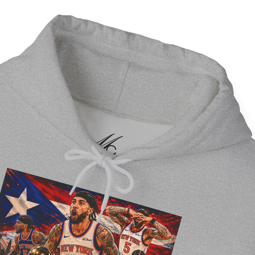 NY-K Retro Player Collage Hoodie — Basketball Fan Sweatshirt