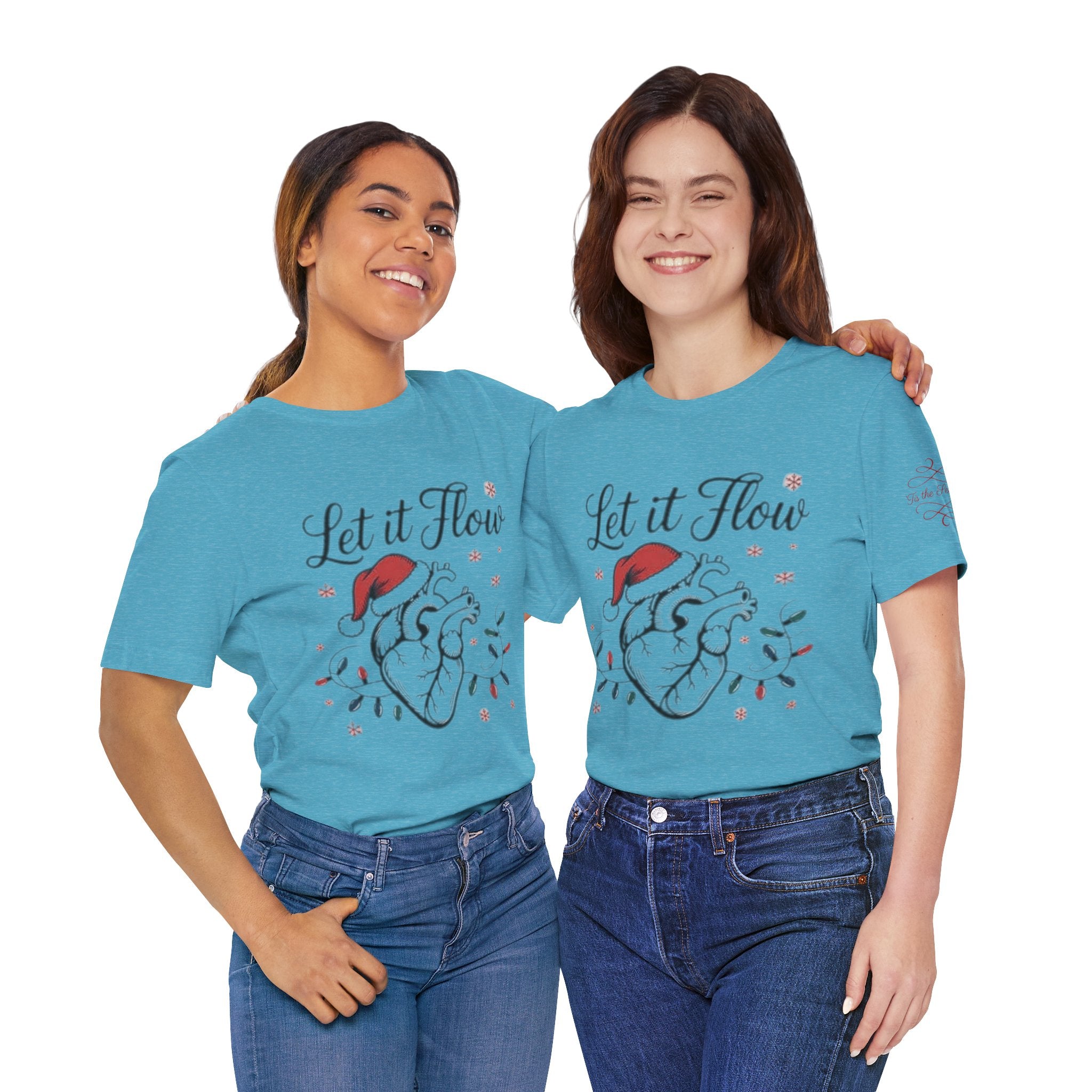 Let It Flow Heart Tee  Christmas Anatomical Heart Shirt