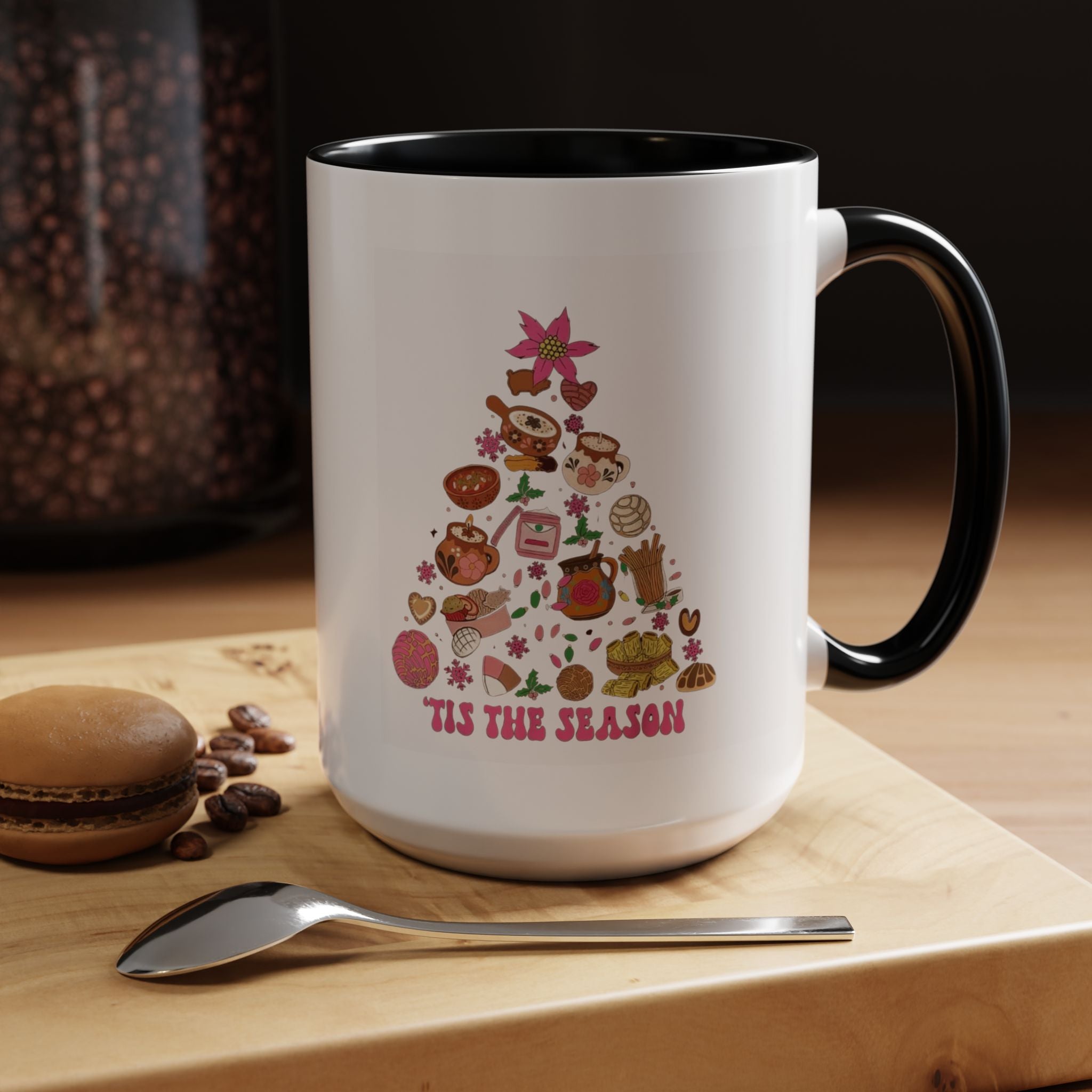 Coffee Mug - 'Tis the Season' Holiday Cookie Tree Accent Mug (11/15oz)