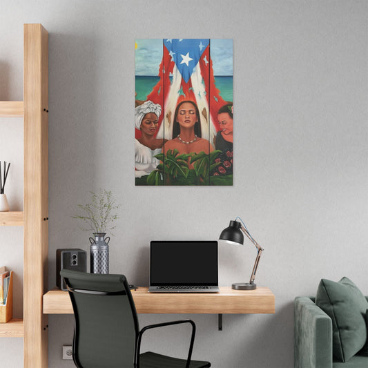 Capturing the Heart and Soul of Puerto Rican Art, Ethnic Canvas Print, Gift for Art Lovers, Beach-Themed Artwork