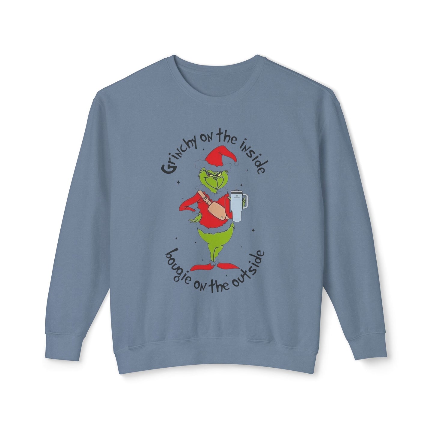 Funny, Cute & Classic Christmas Designs Grinchy on the Inside Crewneck Sweatshirt