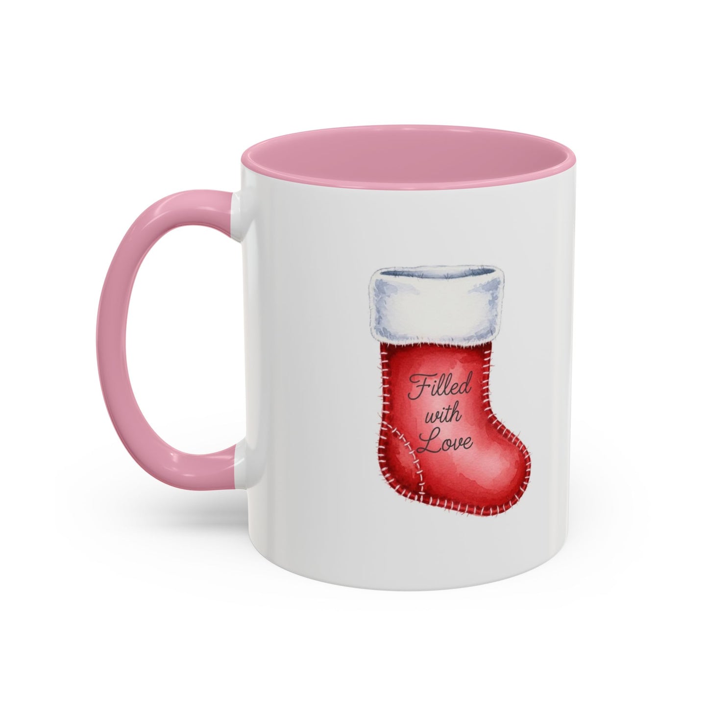 Holiday Mugs Christmas Gift Ideas Hot Cocoa & Coffee Cup Designs Filled with Love - Colorful 11oz & 15oz