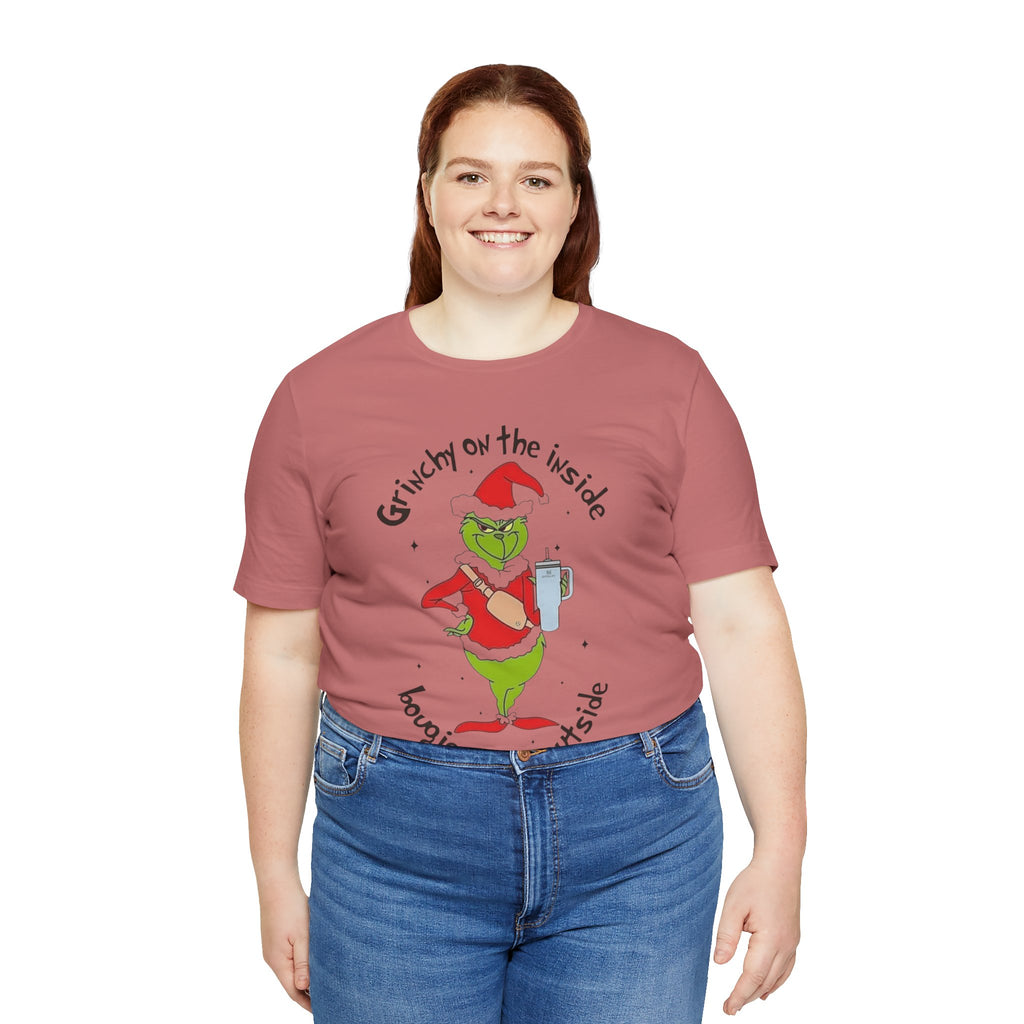 Grinch-Inspired Holiday Tee: 'Grinchy on the Inside, Boogie on the Outside'