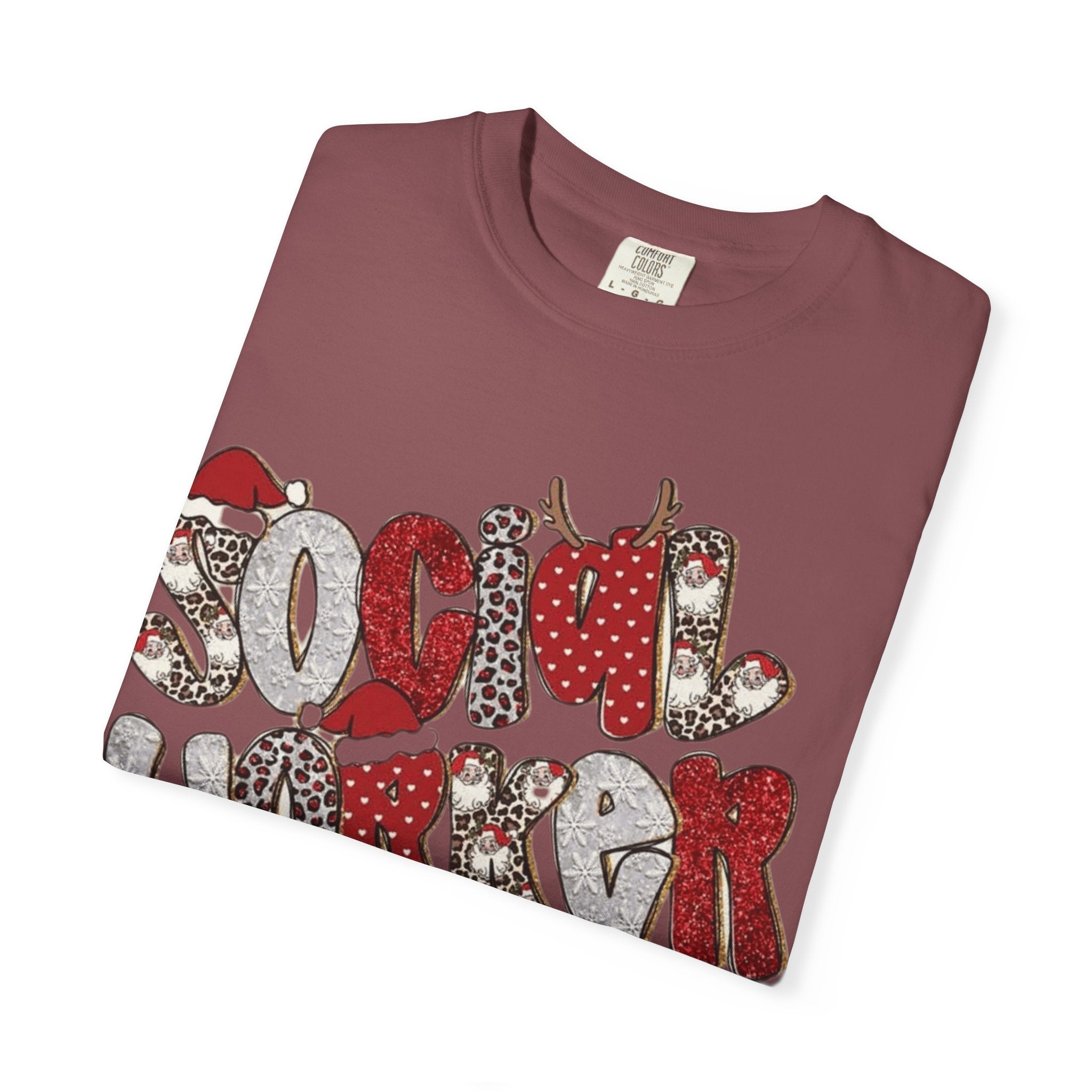 Social Worker Christmas T-Shirt  Festive Holiday Graphic Tee