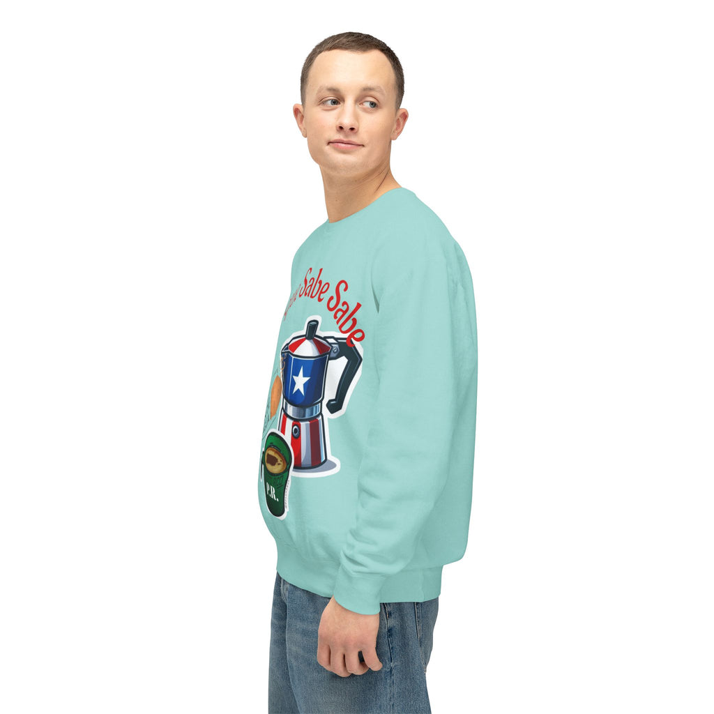 Crewneck Sweatshirt — "El que Sabe Sabe" Puerto Rico Coffee Design