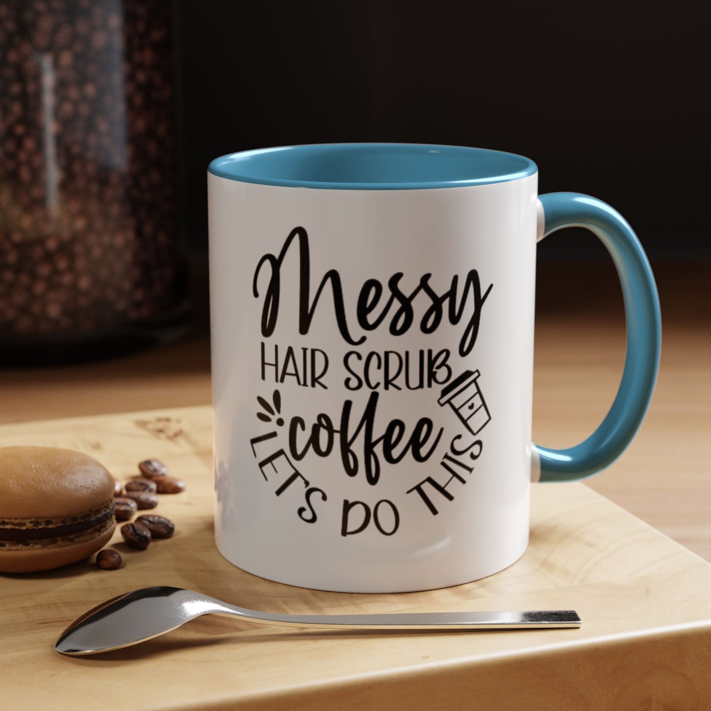 Messy Hair Coffee Mug  Fun & Quirky Gift for Coffee Lovers Motivational Coffee Cup  Positive Morning Gift
