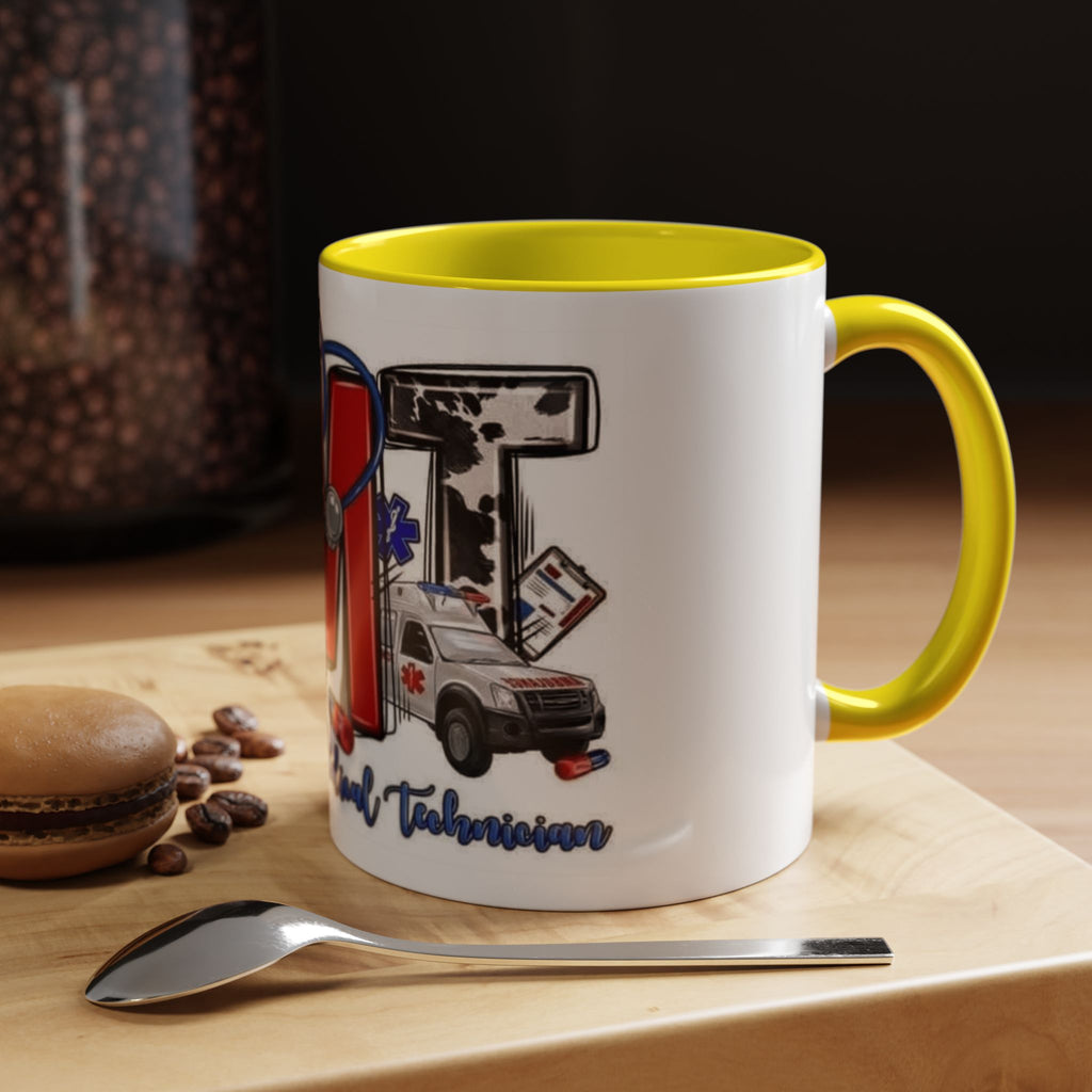 EMT Coffee Mug — Emergency Medical Technician Ambulance Stethoscope Design (11/15oz) Medical Christmas Mug