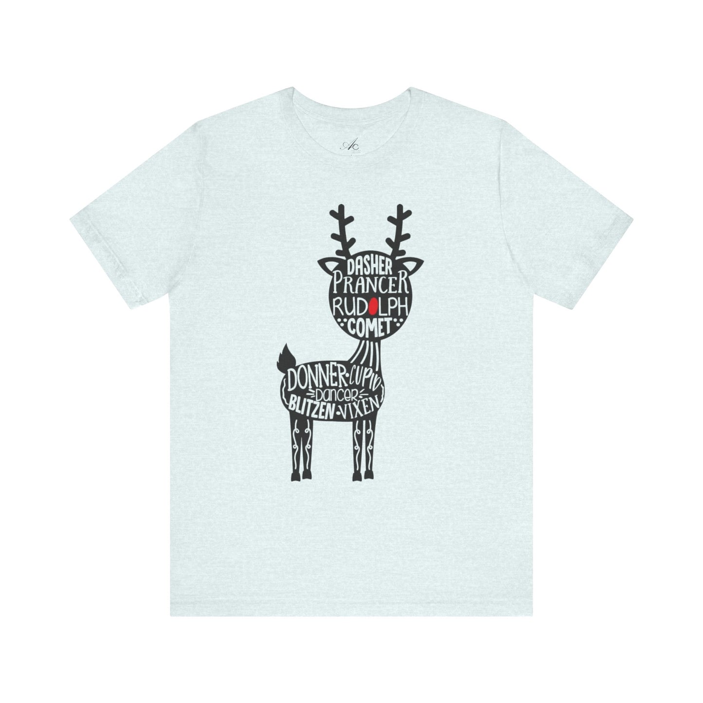 Christmas Reindeer Graphic Tee - Unisex Jersey Short Sleeve Shirt