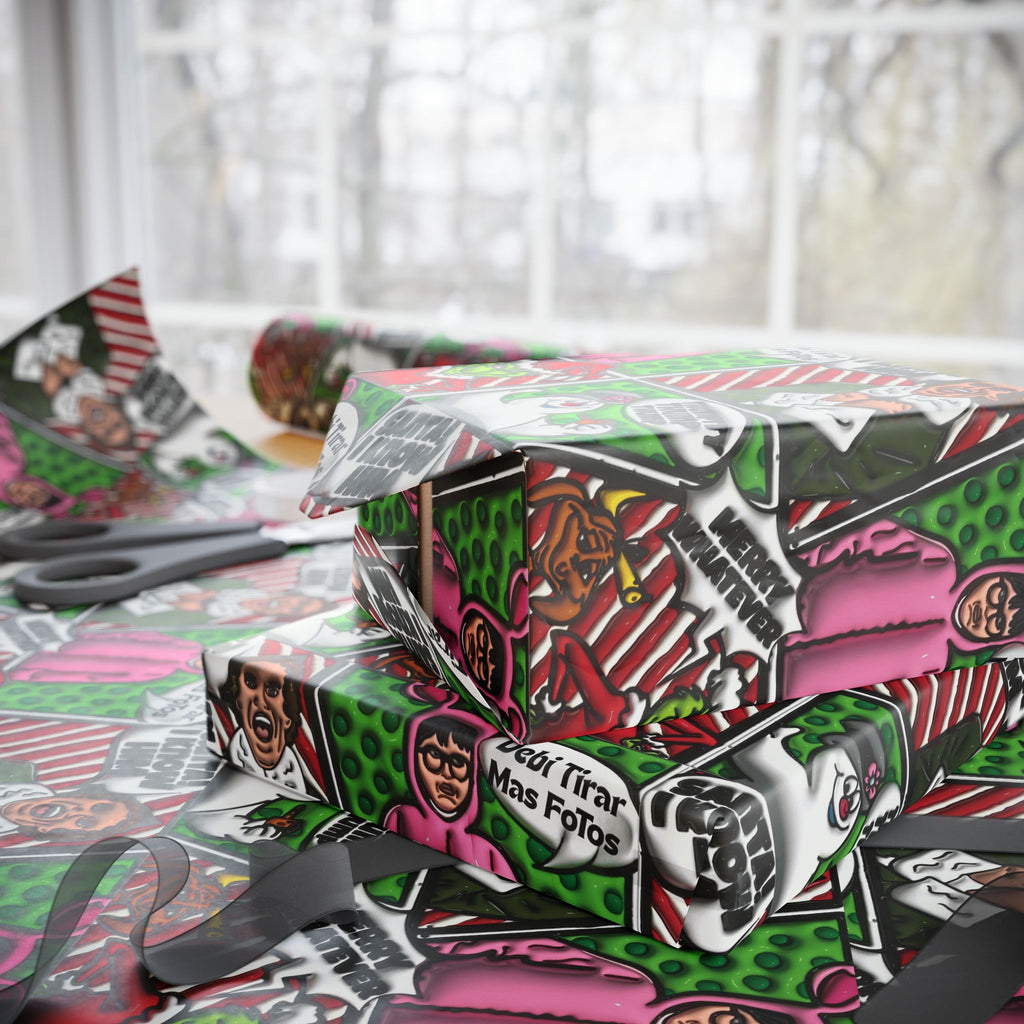 Christmas Wrapping Paper Roll — Santa’s Favorite Pattern Holiday Gift Wrap Puerto Rico Wrapping Paper – Cultural Gift Wrap | Boricua Heritage Design