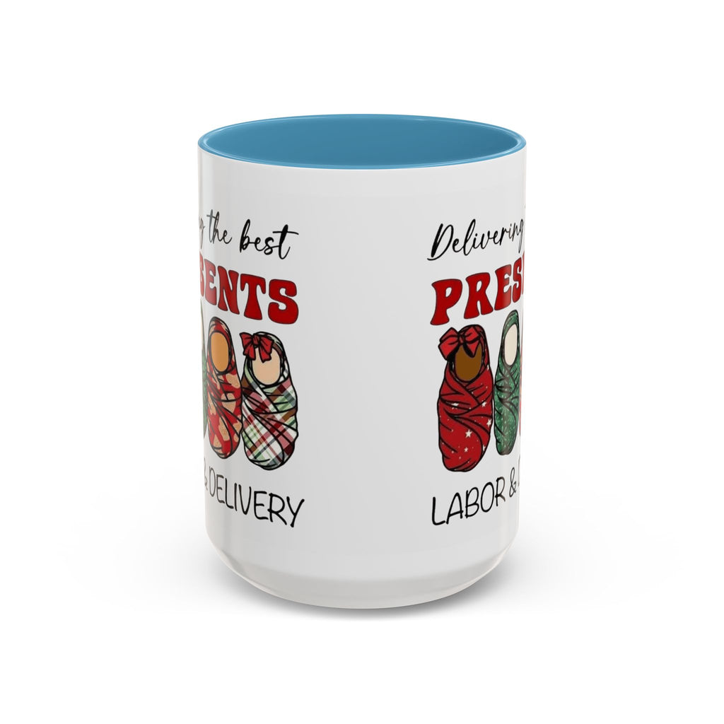 Christmas Presents Delivery Coffee Mug — "Delivering the Best Presents" Accent Mug Medical Christmas Mug,