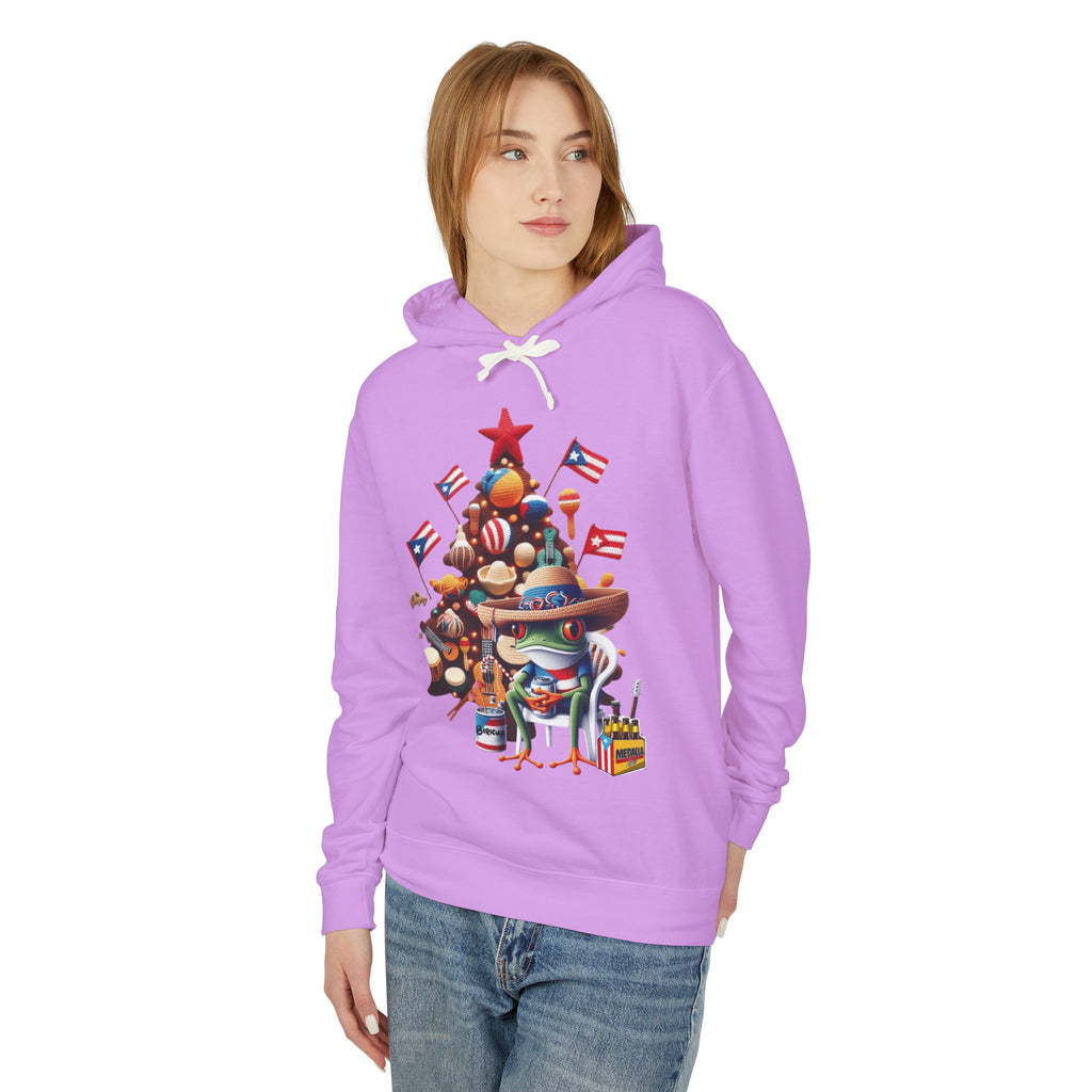 Puerto Rico Navidades Holiday Fiesta Hoodie — Puerto Rican Christmas Tree Graphic Sweatshirt