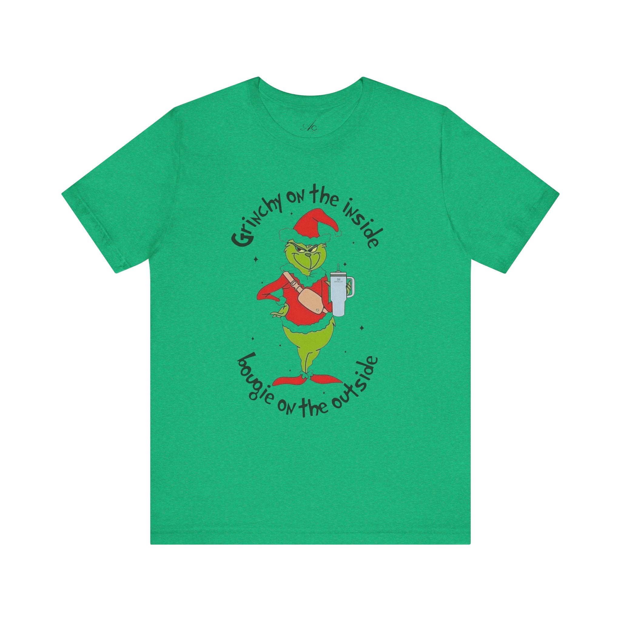 Grinch-Inspired Holiday Tee: 'Grinchy on the Inside, Boogie on the Outside'