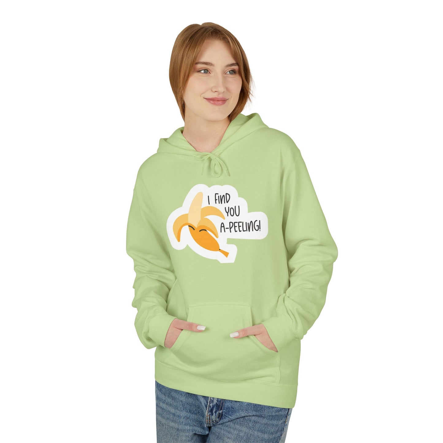Peeling Banana Hoodie  "I Found You (Peeling)" Cute Fruit Pun Pullover