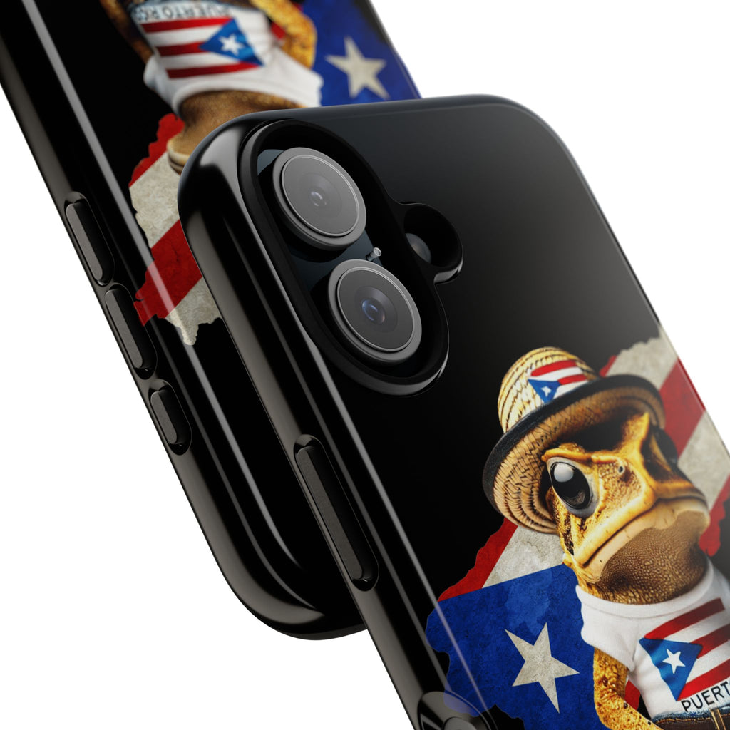 Puerto Rican Frog Tough Phone Case  Puerto Rico Flag Patriotic Protective Case